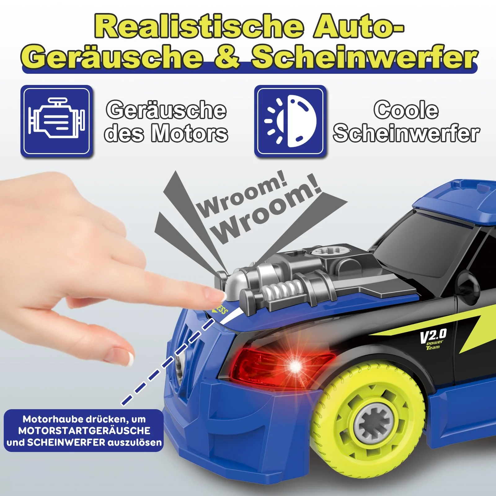 Pup Go Auseinander Nehmen Auto für Kinder 3+ Jahren, 26-teiliges Spielzeug mit Elektrische Bohrmaschine, Einfach Ihr Zusammenzubauen, Geschenke für Jungen Mädchen (4 Ersatzschrauben Enthalten) - Image 5
