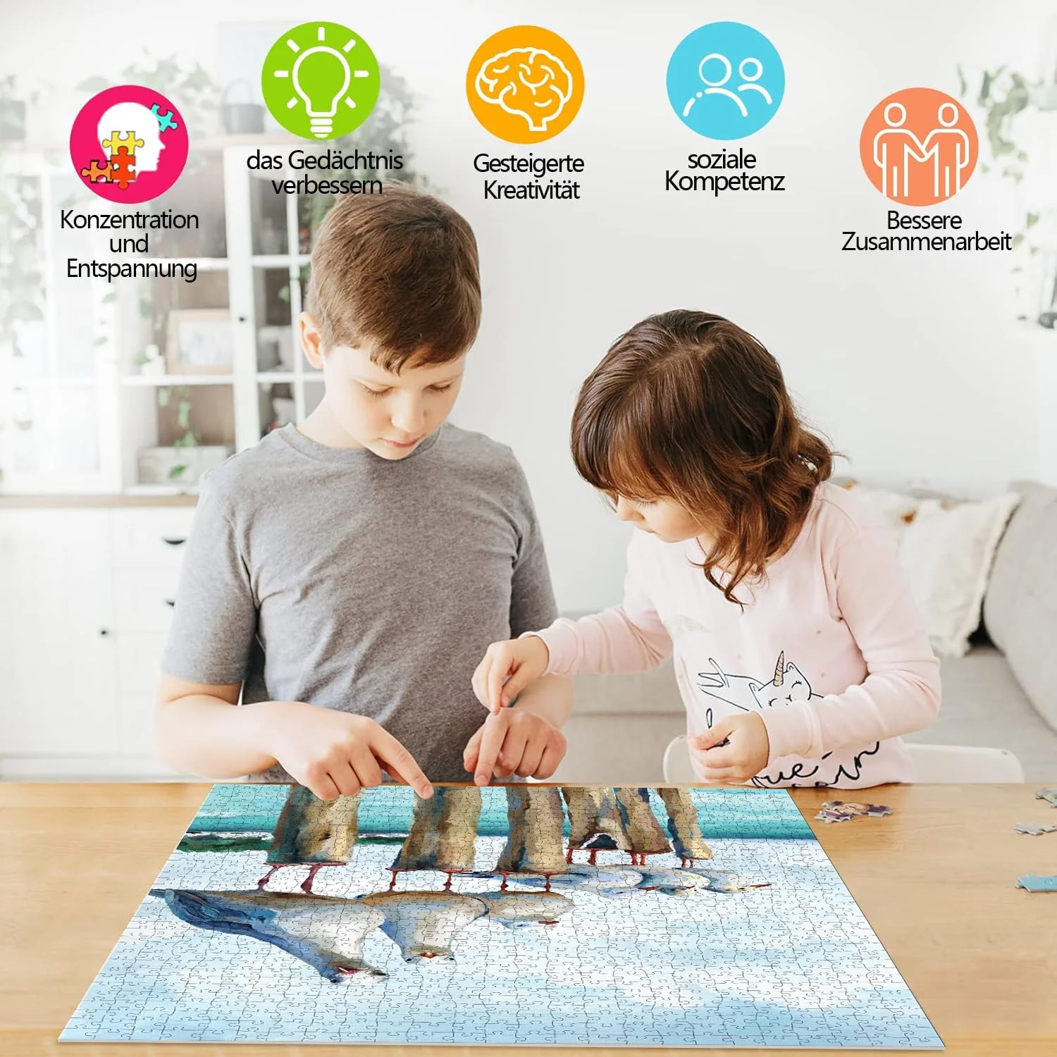 Puzzle 1000 Teile Erwachsene, Klassisches Lernspiel Tiere Puzzle Kann als Wanddekoration, Geschenk, Dekompression und Vorbeugung von Altersdemenz verwendet Werden 70 X 50cm - Image 5