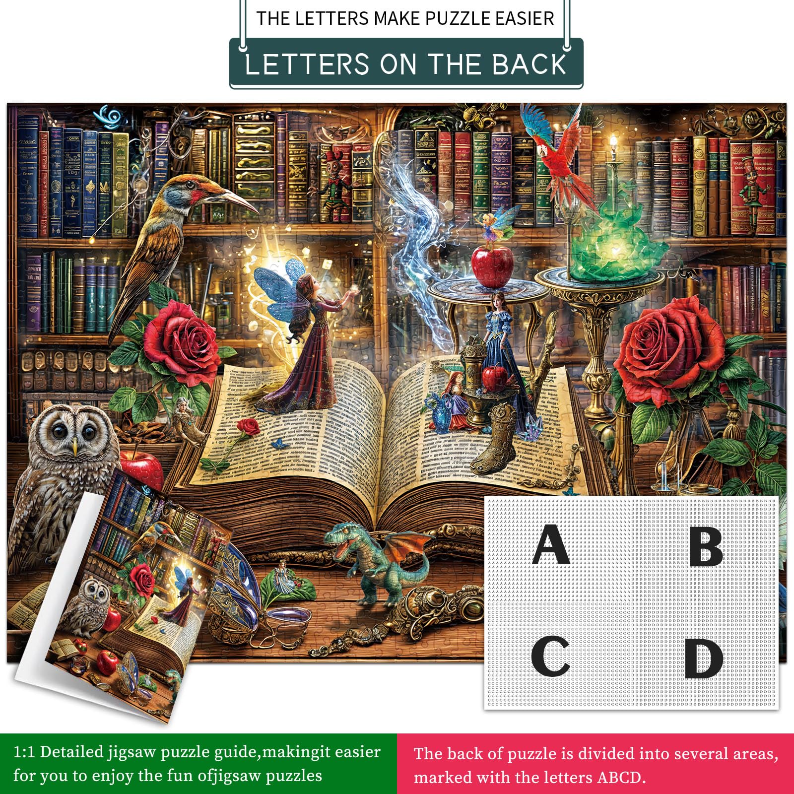 Puzzle 1000 Teile,Puzzle Erwachsene, EIN Herausforderndes Rätsel,Puzzlespiele für Die Ganze Familie,Geschenke für Frauen,Geschenke für Männer,Thema:Zauberbuch - Image 3