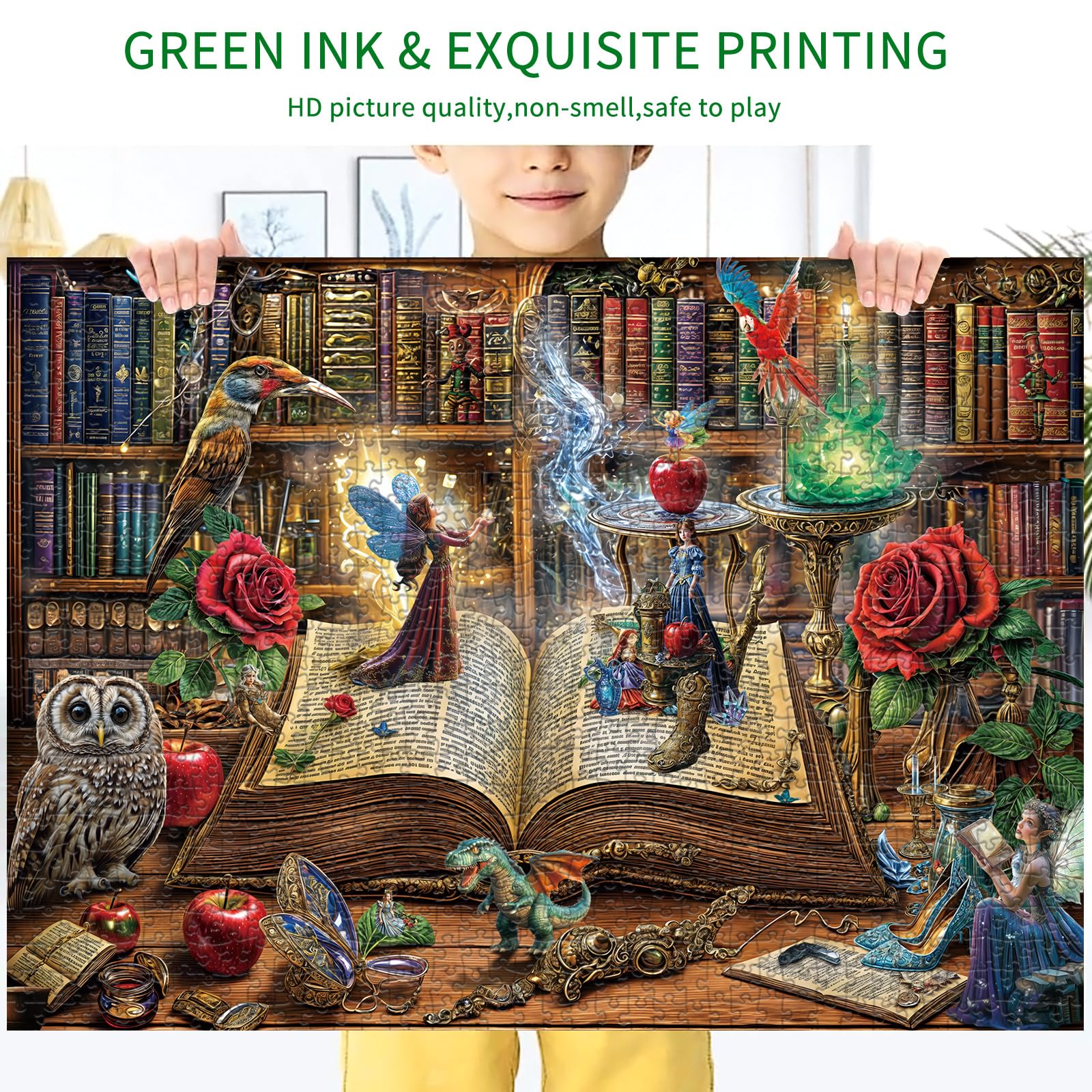 Puzzle 1000 Teile,Puzzle Erwachsene, EIN Herausforderndes Rätsel,Puzzlespiele für Die Ganze Familie,Geschenke für Frauen,Geschenke für Männer,Thema:Zauberbuch - Image 4
