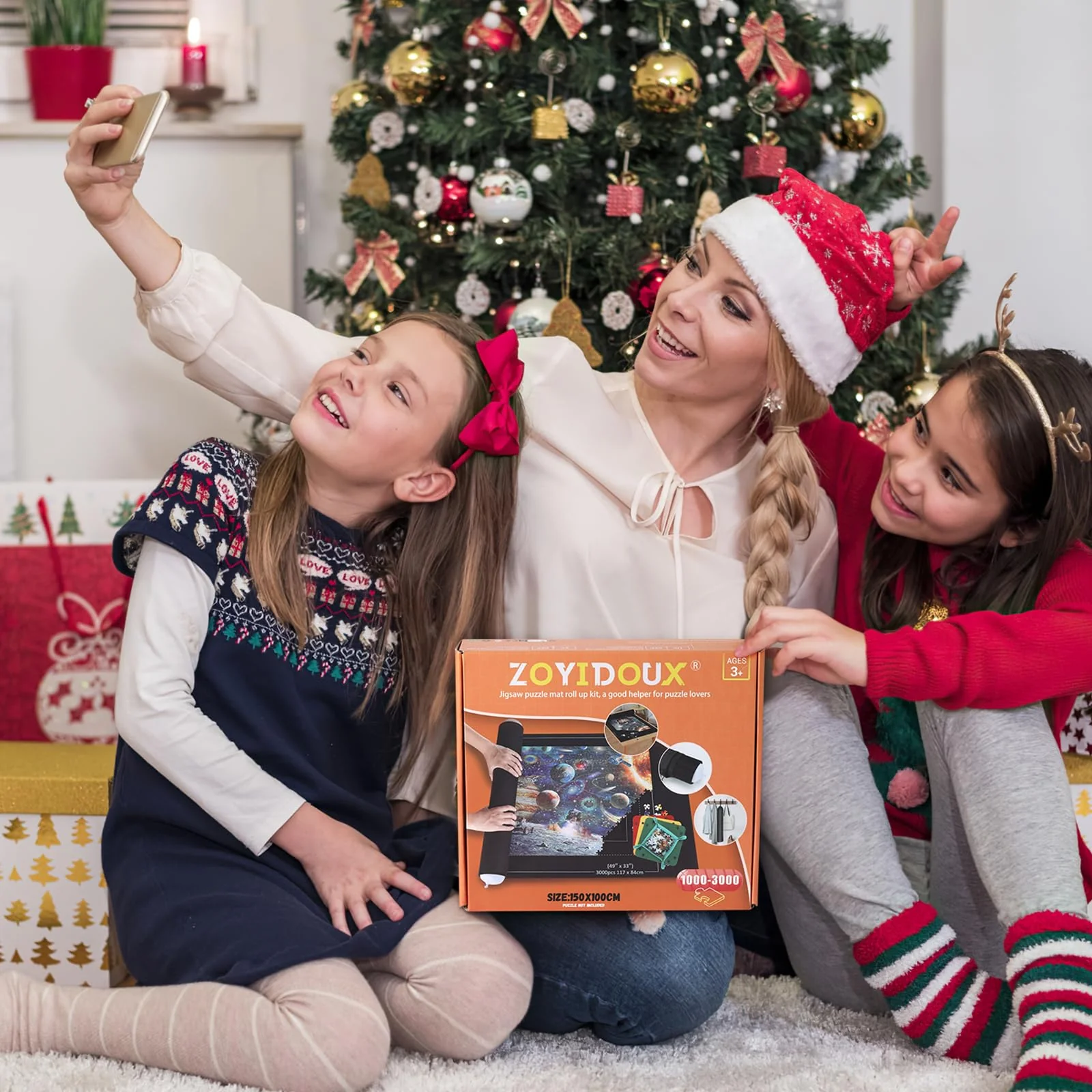 Puzzlematte Puzzlerolle, Puzzelmatten für Puzzle bis 3000 leicht zu lagern und zu transportieren, Schicke Puzzles-Geschenkbox,Riesenfilzmatte zur Aufbewahrung von Puzzles - Image 7