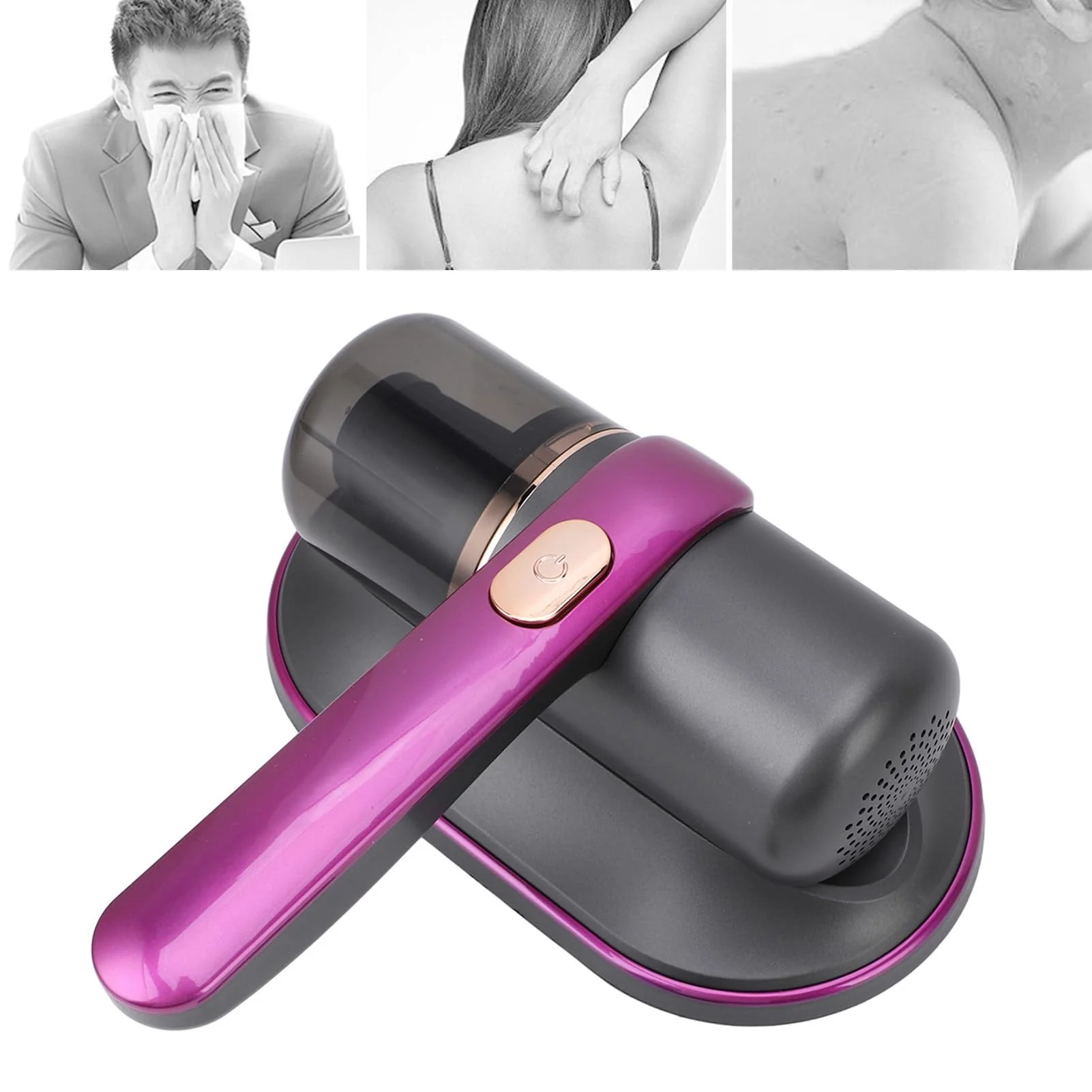 Qcwwy Bettstaubsauger, Hocheffizienter Filter-Matratzenstaubsauger, EIN-Knopf-Schalter, 2 Saugleistungsstufen, Waschbare Staubbox für Reisen, Wohnmobile und Zuhause - Image 5