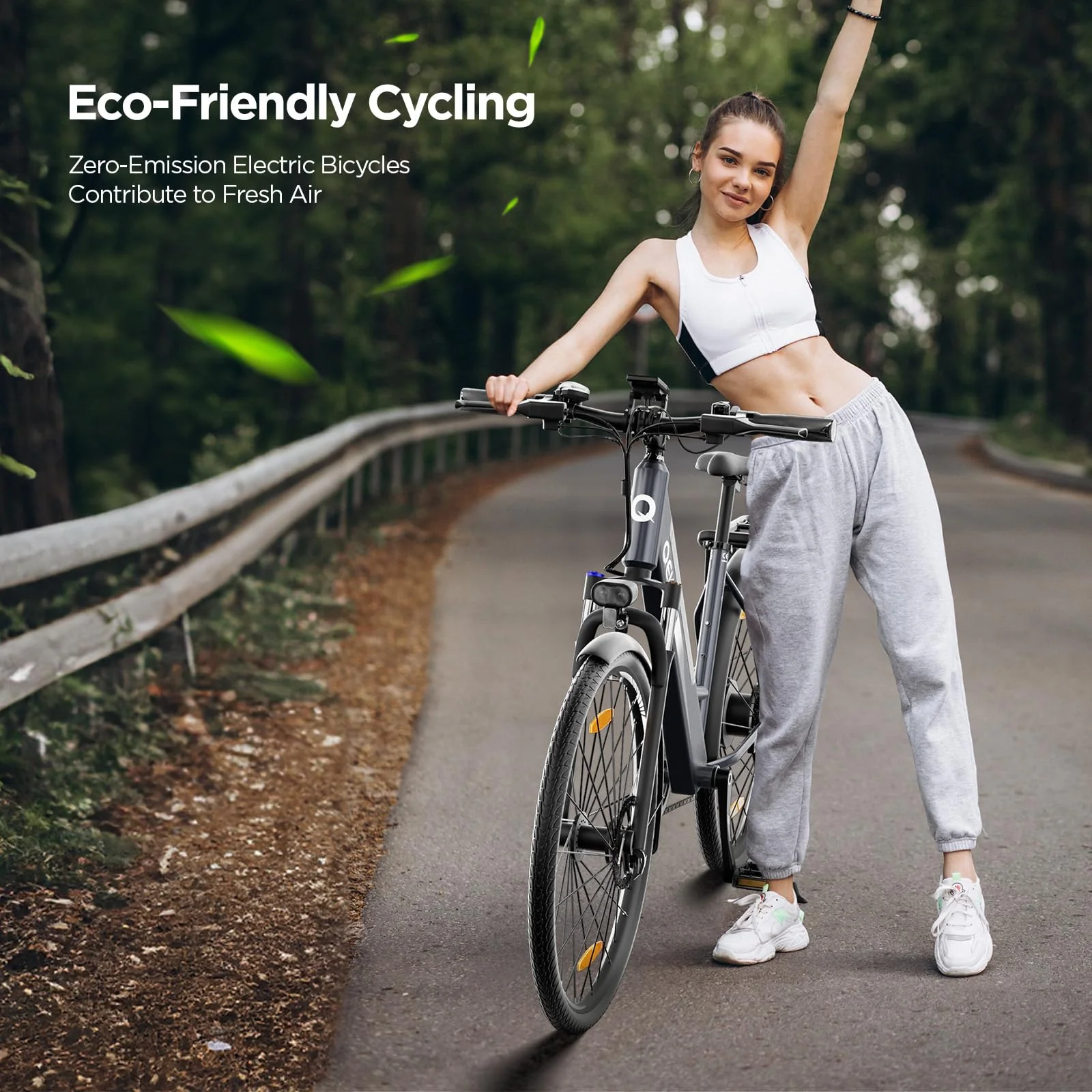Qekud 26M208 E-Bike, 26" Elektrofahrrad, mit 36V 12.5Ah Li-Ion Akku, 250W Motor, Reichweite bis zu 100KM im Hybrid Modus, Grau - Image 6