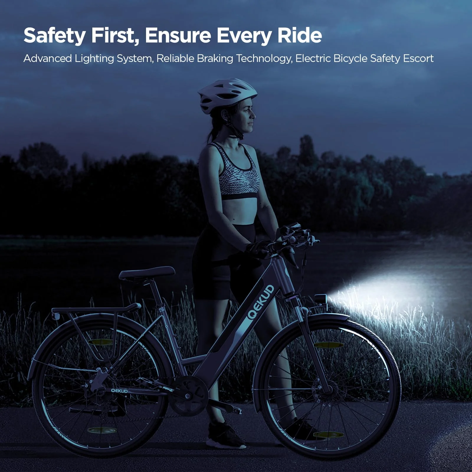 Qekud 26M208 E-Bike, 26" Elektrofahrrad, mit 36V 12.5Ah Li-Ion Akku, 250W Motor, Reichweite bis zu 100KM im Hybrid Modus, Grau - Image 7