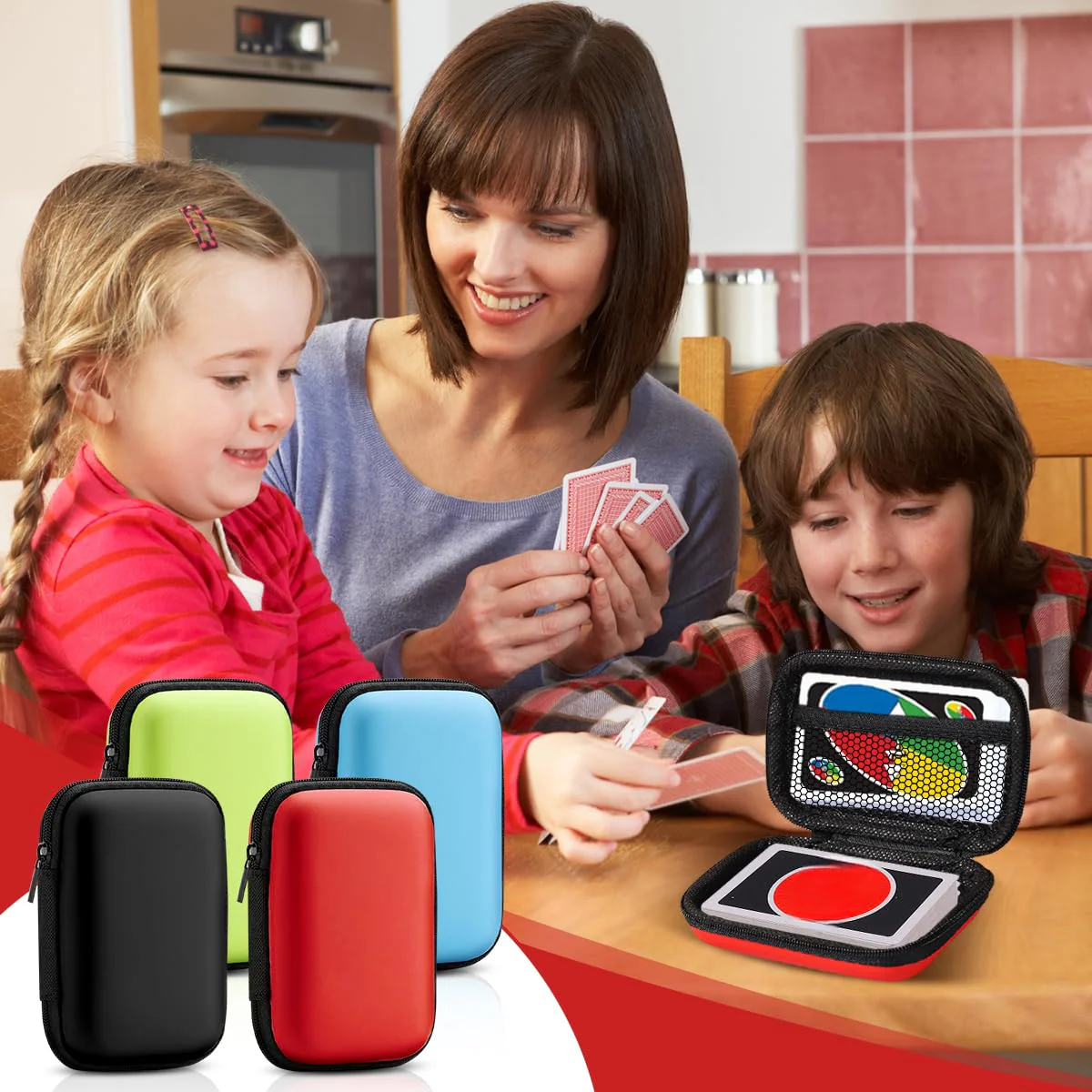 QIMMU 4 Stück Spielkarten Box,Kartenbox Spielkarten,Karten Aufbewahrungsbox,Spielkartens Etui,Kartenspiel Box Schützt Karten Vor Feuchtigkeit und Staub für Jungen Mädchen - Image 7