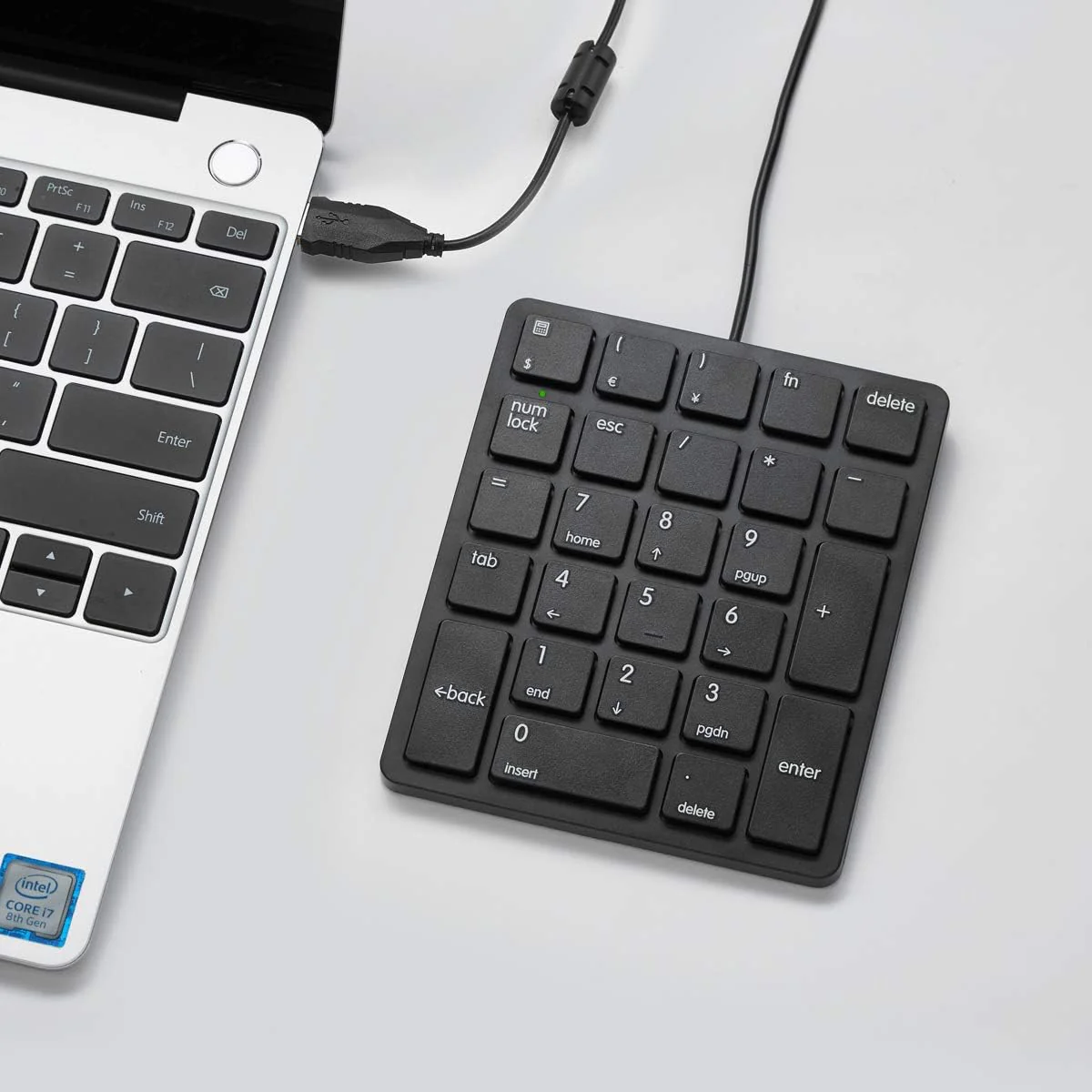 Qisan Numeric Keypad Wired Numpad 26 Tasten Tragbare Tastatur USB Externe Mini Slim Tastatur Magicforce-Black - Image 10