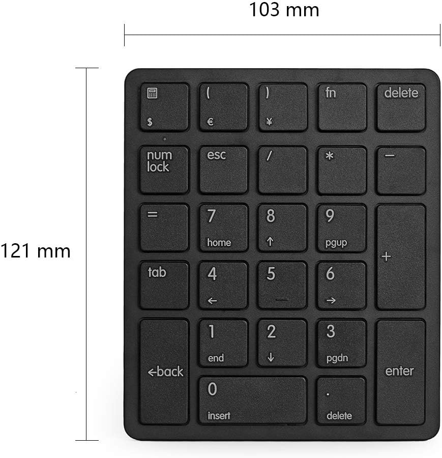 Qisan Numeric Keypad Wired Numpad 26 Tasten Tragbare Tastatur USB Externe Mini Slim Tastatur Magicforce-Black - Image 11