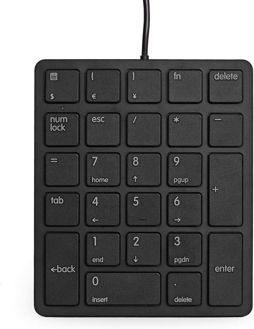 Qisan Numeric Keypad Wired Numpad 26 Tasten Tragbare Tastatur USB Externe Mini Slim Tastatur Magicforce-Black - Image 5