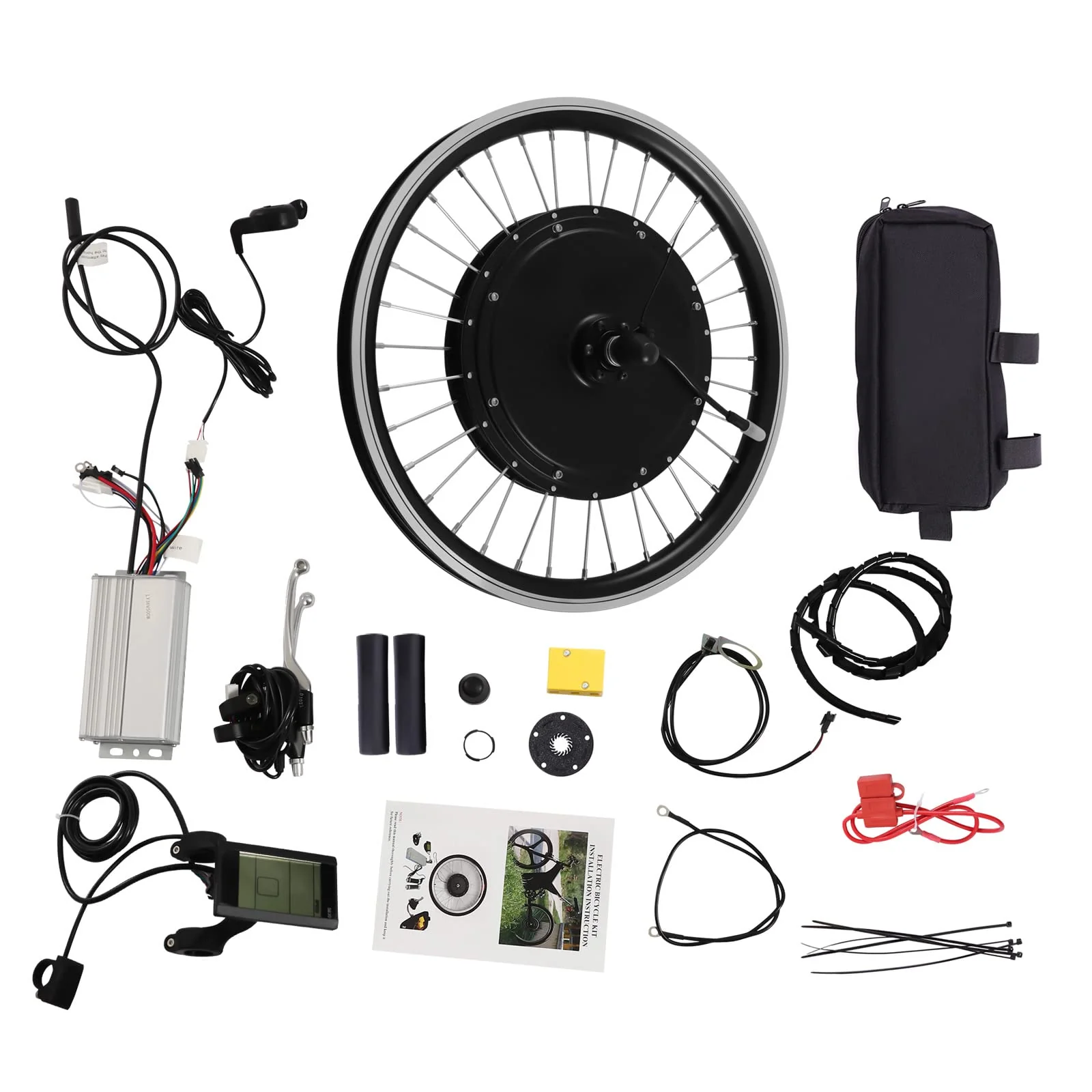 Queeucaer 20Zoll 36V 500W E-Bike Vorderrad Umbausatz LCD Motor Conversion Kit(außer Batterie) - Image 2