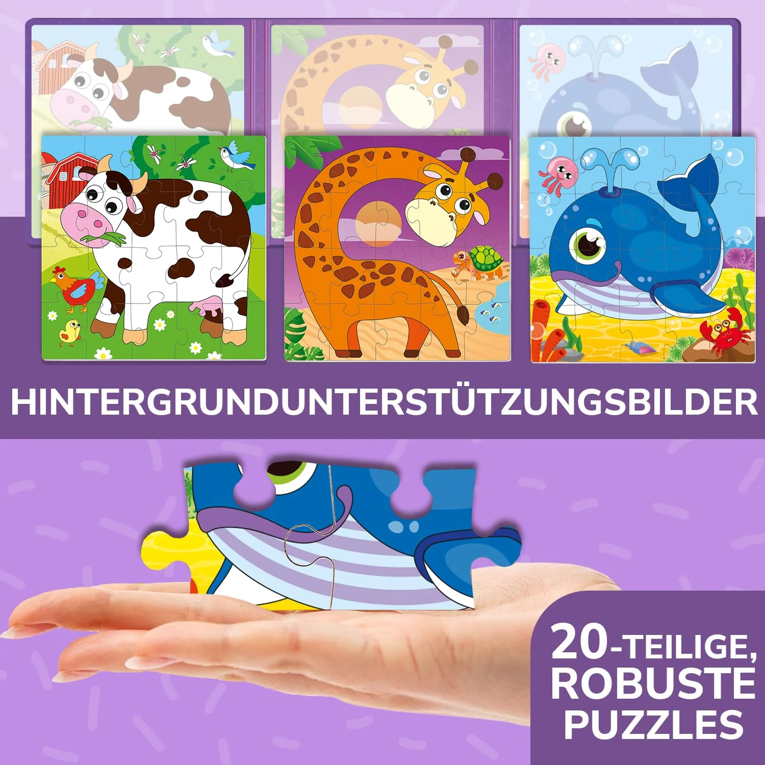 QUOKKA Magnetspiel ab 2 3 Jahre - 20-Teilige Puzzle ab 2 Jahre - Reisespiele Kinder ab 3 5 - Magnet Puzzle ab 3 Jahre - Beschäftigung Für Kinder Im Flugzeug - Lernmagnet-Geschenk für den Roadtrip - Image 6
