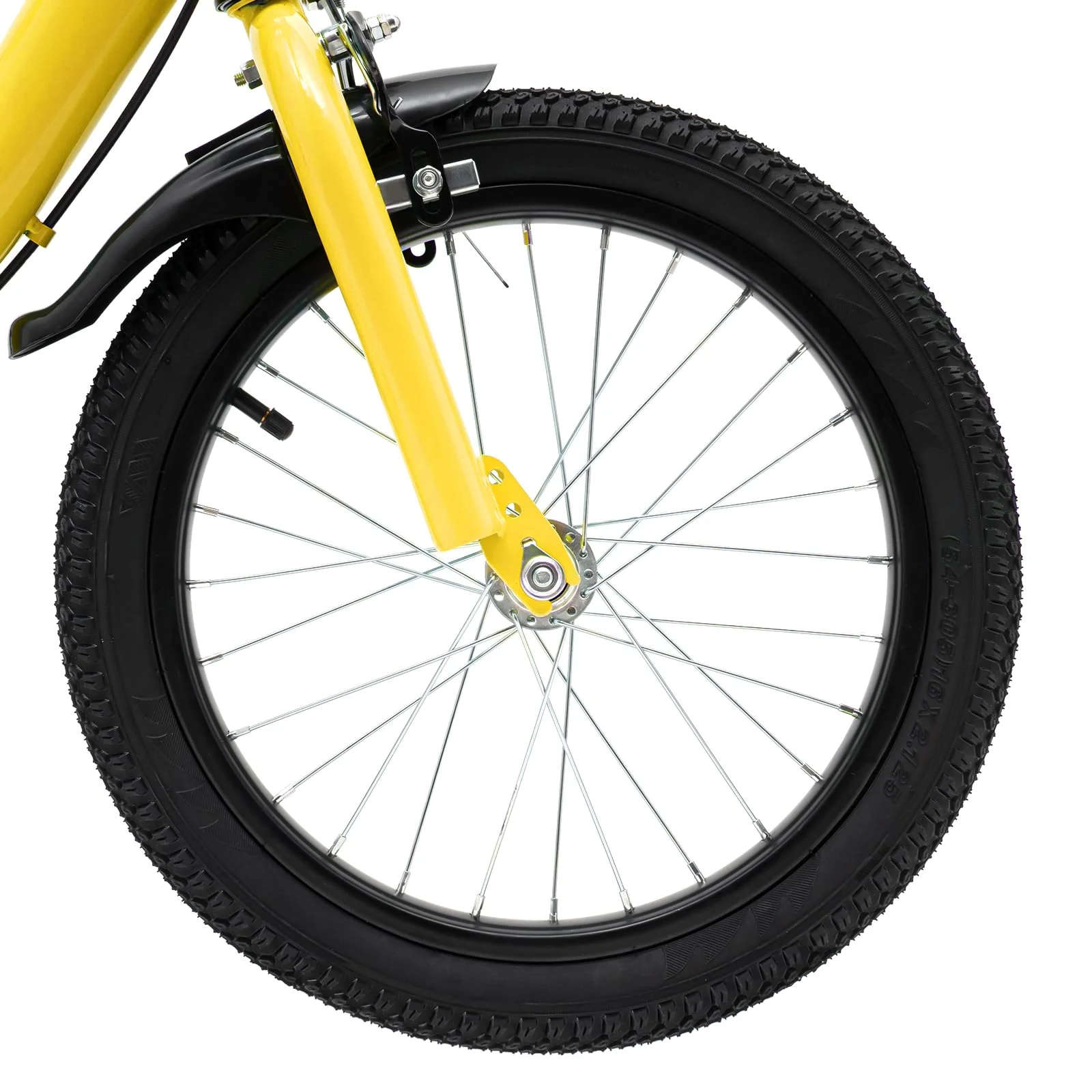 Qussse 16 Kinderfahrrad für Jungen Mädchen Kinder, Fahrrad ab 4-8 Jahre mit Hilfsrad Rad Bike Kinder Fahrräder Höhenverstellbar Kinderfahrräder (Gelb) - Image 3