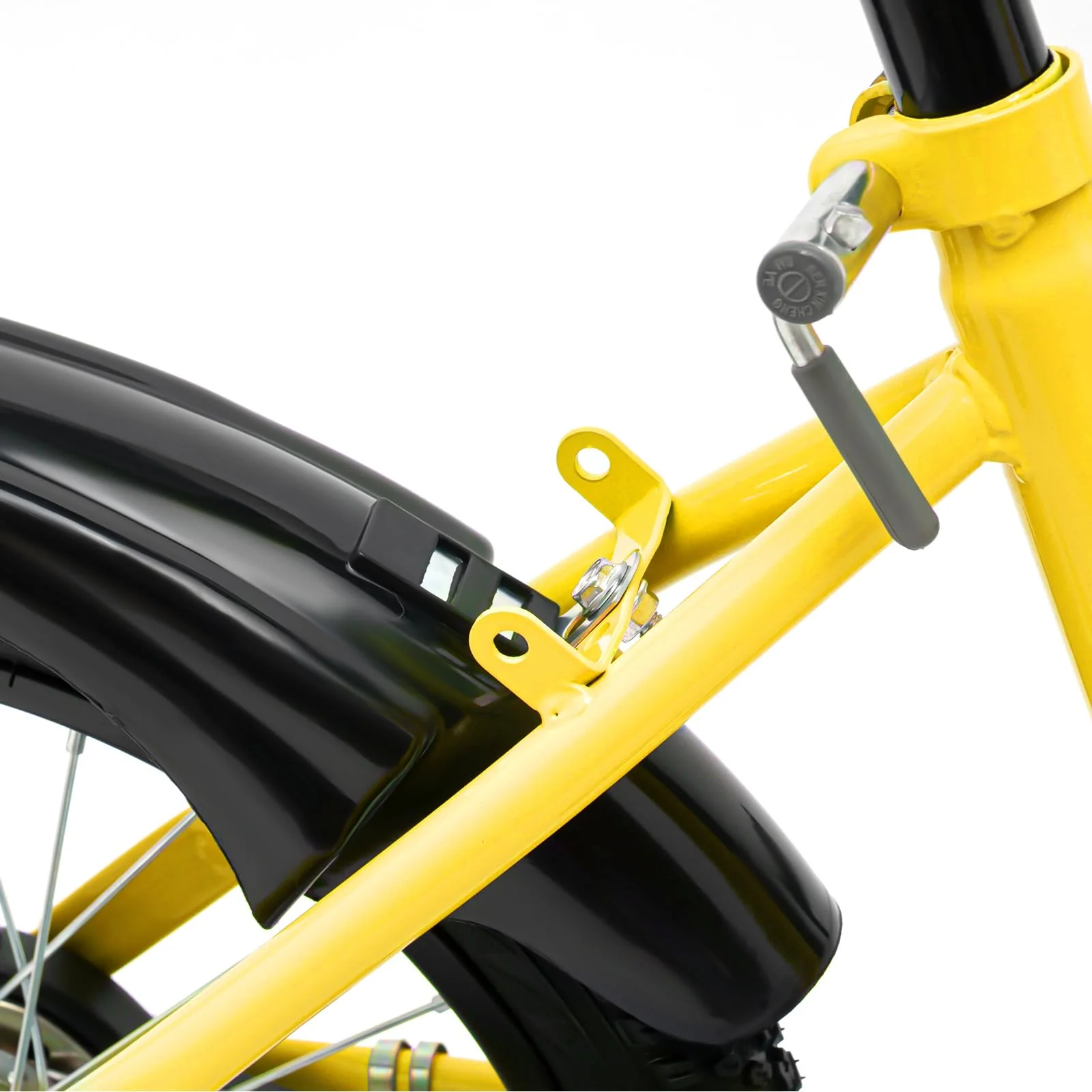 Qussse 16 Kinderfahrrad für Jungen Mädchen Kinder, Fahrrad ab 4-8 Jahre mit Hilfsrad Rad Bike Kinder Fahrräder Höhenverstellbar Kinderfahrräder (Gelb) - Image 4