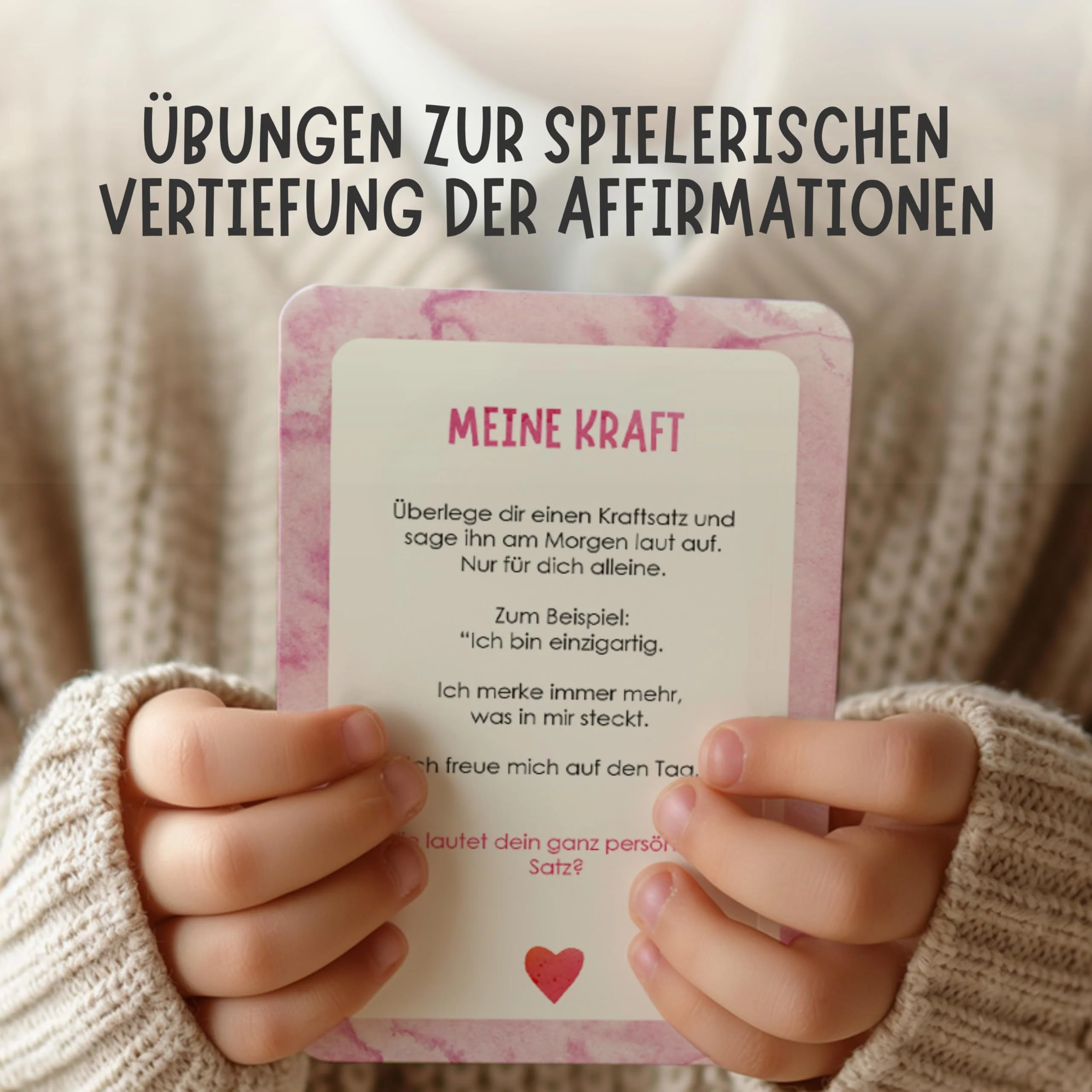 Rabano Art 52 Affirmationskarten für Kinder - Selbstbewusstsein & Achtsamkeit stärken bei Kindern - pädagogisch wertvoll - Gefühlskarten, Motivationskarten für Kinder - Kartenset mit Affirmationen - Image 3