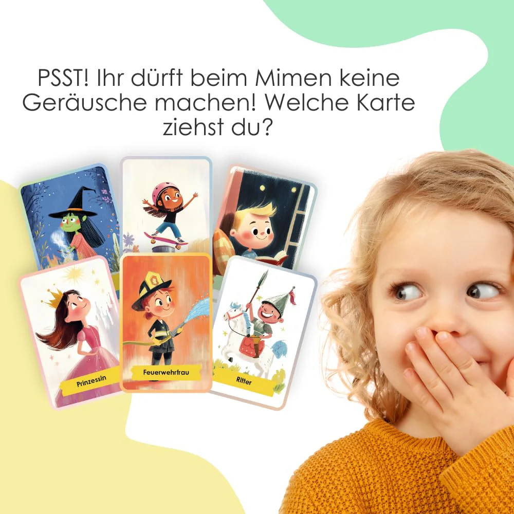 Rabano Art Pantomime für Kinder I Lernspiel & Geschenk für Mädchen und Junge I Spiele ab 4, 5, 6, 7, 8, 9 Jahre I Ostergeschenke Kinder I Outdoor Spiel - Image 3
