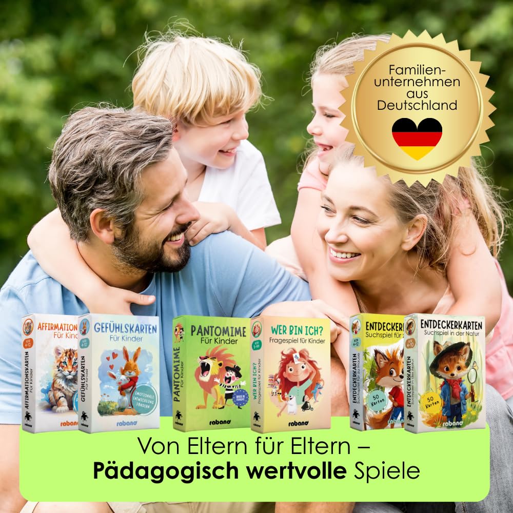 Rabano Art Wer Bin ich? Spiel für Kinder I Lernspiel & Geschenk für Mädchen und Junge I Spiele ab 4, 5, 6, 7, 8, 9 Jahre I Ostergeschenke Kinder I Outdoor Spiel - Image 2