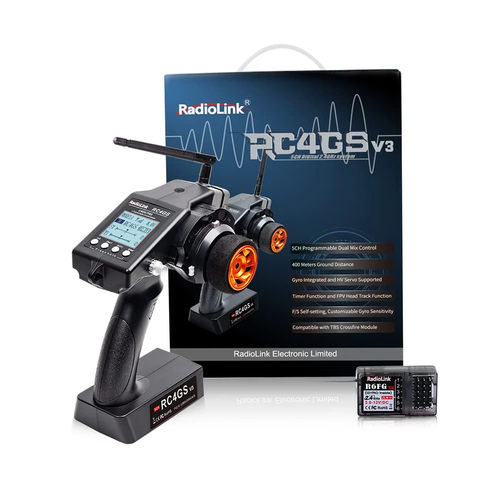 Radiolink RC4GS V3 5 Kanäle RC Fernsteuerung mit Empfänger Set R6FG Gyro-integriert 2.4 GHz RC Fernbedienung Sender für Modellbau wie Auto Crawler Truck Boot - Image 7