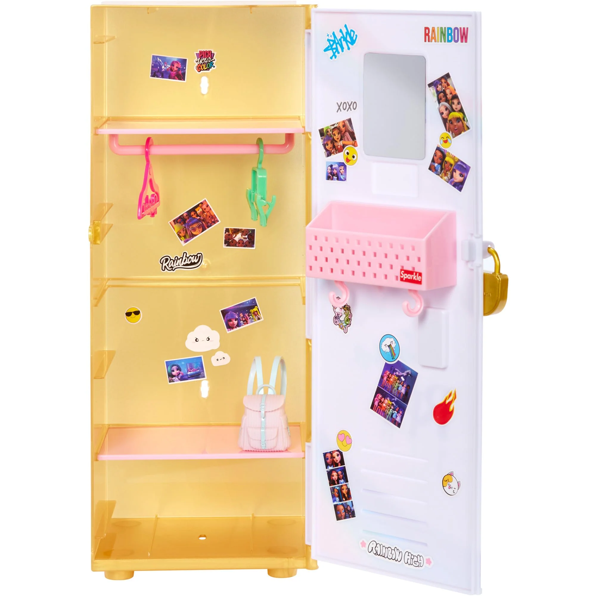 Rainbow High Design & Style Schließfach Spielset – Mit Regalen, Kleiderbügeln, Accessoires und Aufklebern, tolles Spielzeug und Geschenk für Kinder im Alter von 4 bis 12+ Jahren - Image 4