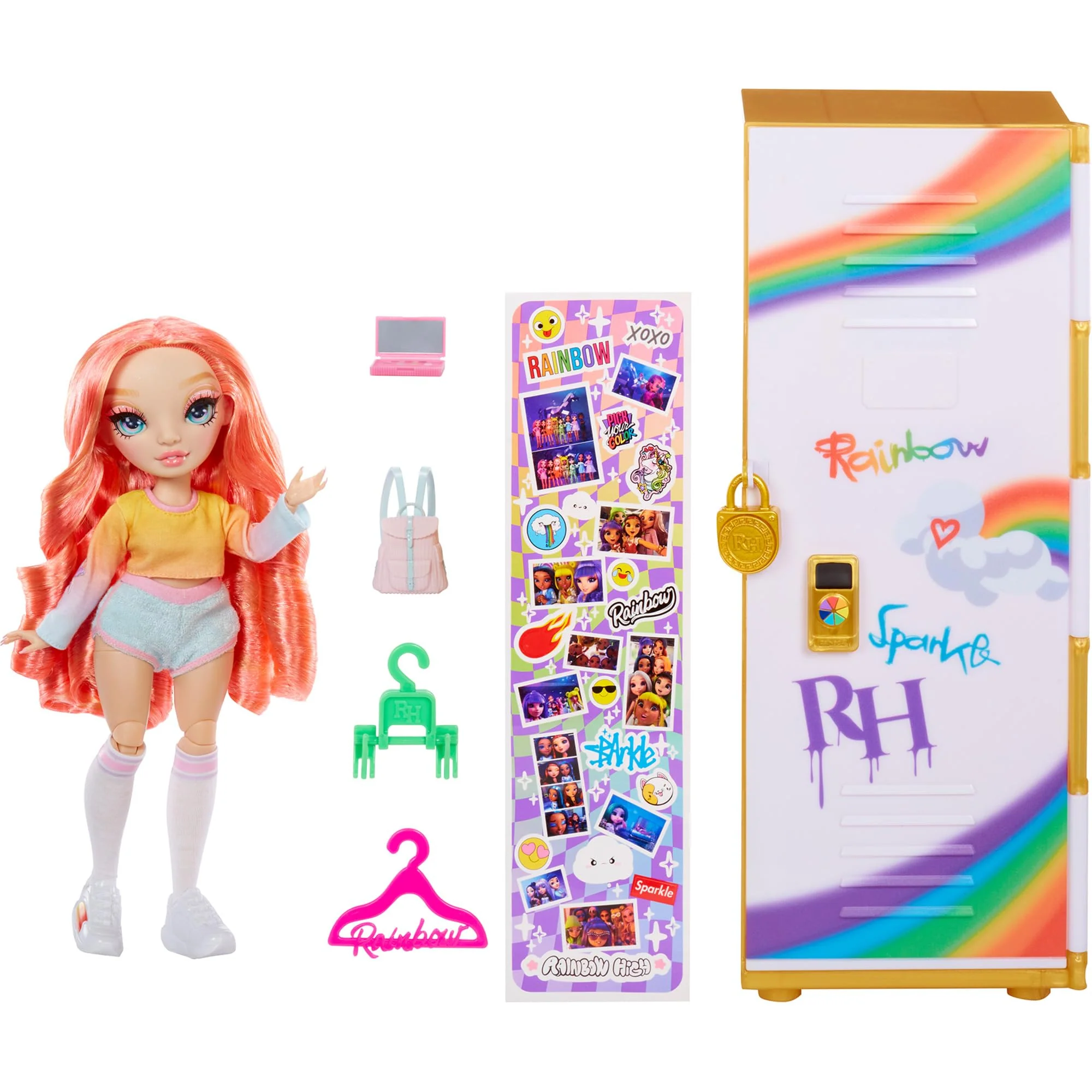 Rainbow High Design & Style Schließfach Spielset – Mit Regalen, Kleiderbügeln, Accessoires und Aufklebern, tolles Spielzeug und Geschenk für Kinder im Alter von 4 bis 12+ Jahren - Image 5