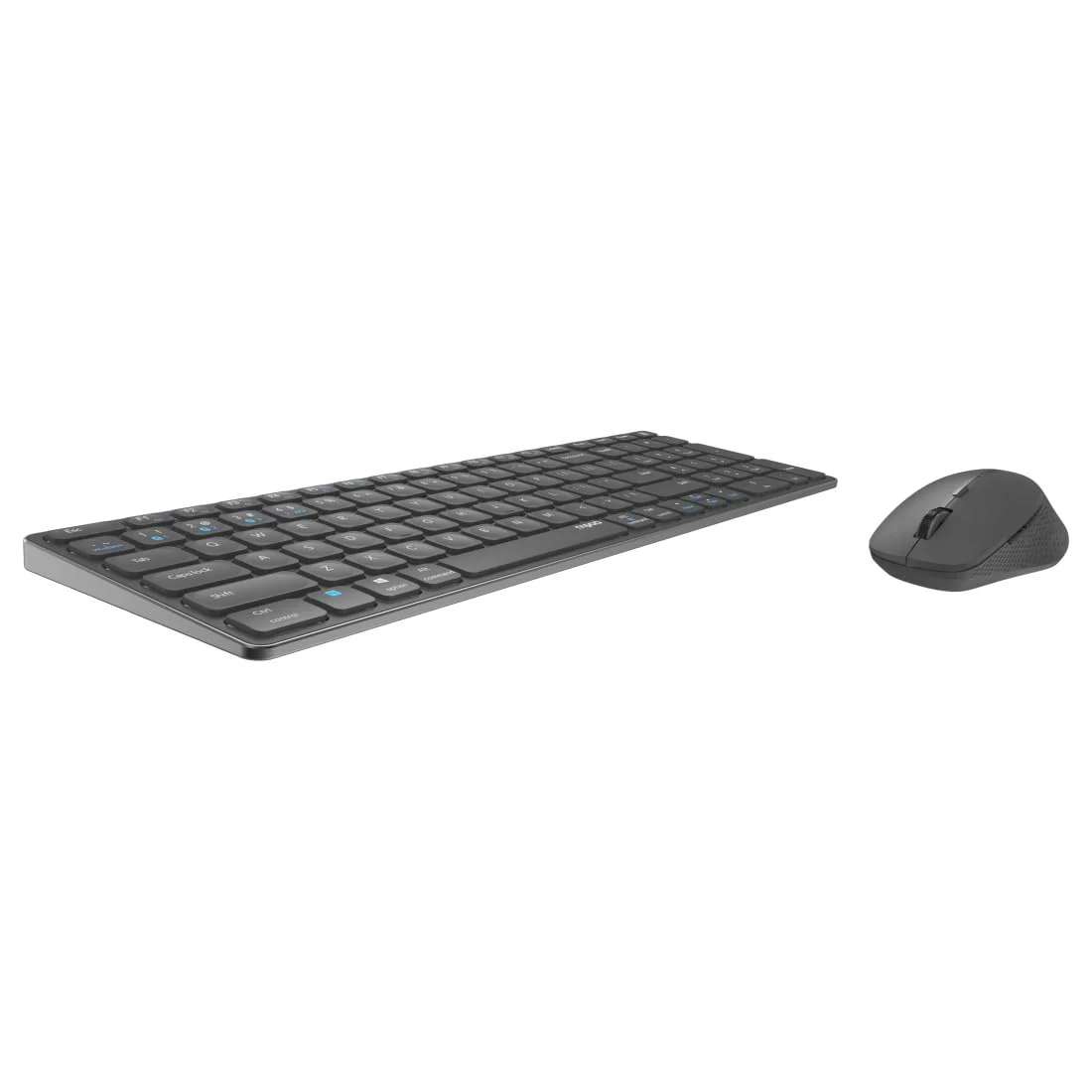 Rapoo 9700M kabelloses Tastatur-Maus Set Wireless Deskset 1600 DPI Sensor wiederaufladbarer Akku flaches Aluminium Design DE-Layout QWERTZ PC & Mac - dark grey - Image 3