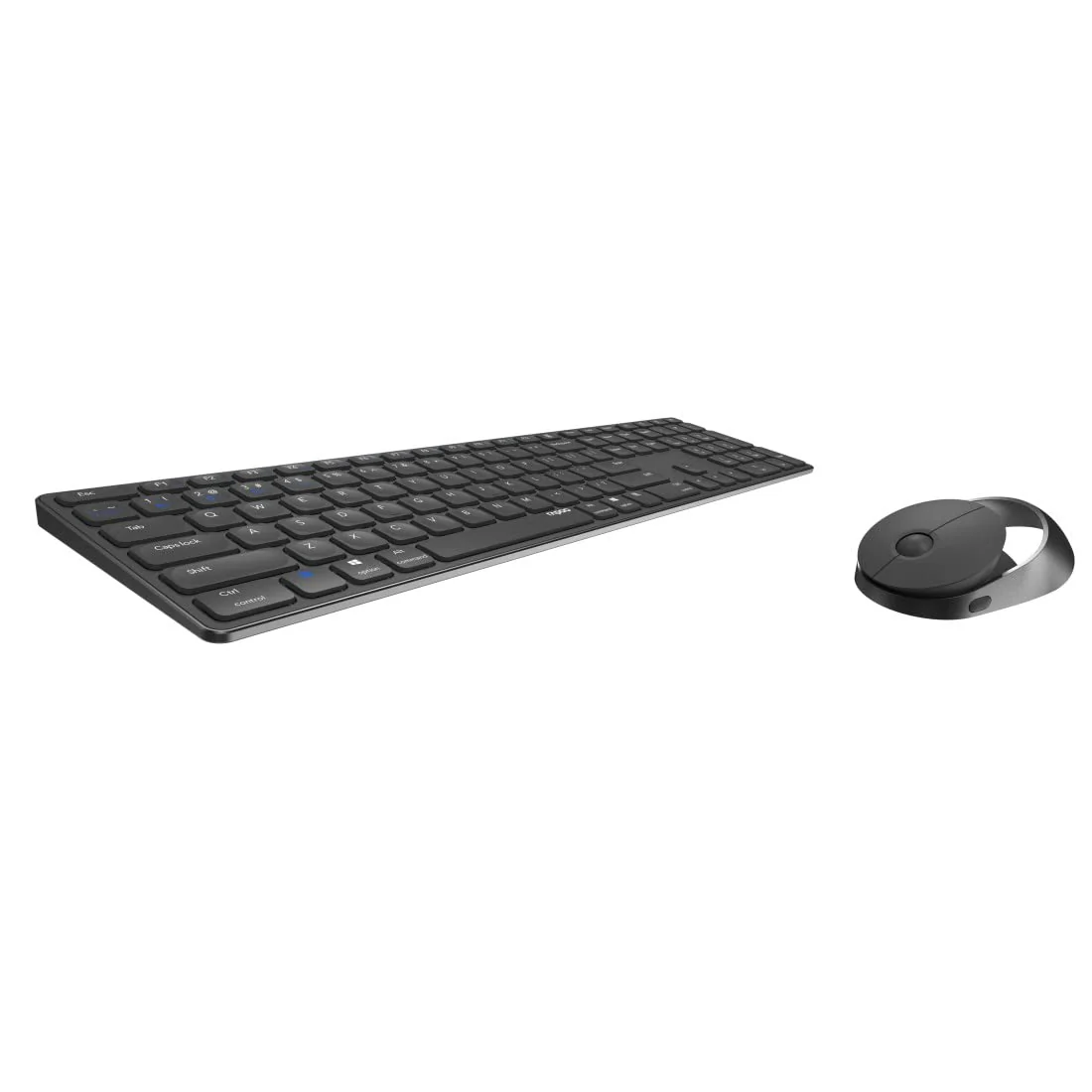 Rapoo 9850M kabelloses Tastatur-Maus Set Wireless Deskset 1600 DPI Sensor wiederaufladbarer Akku flaches Aluminium Design DE-Layout QWERTZ PC & Mac - dunkelgrau - Image 3