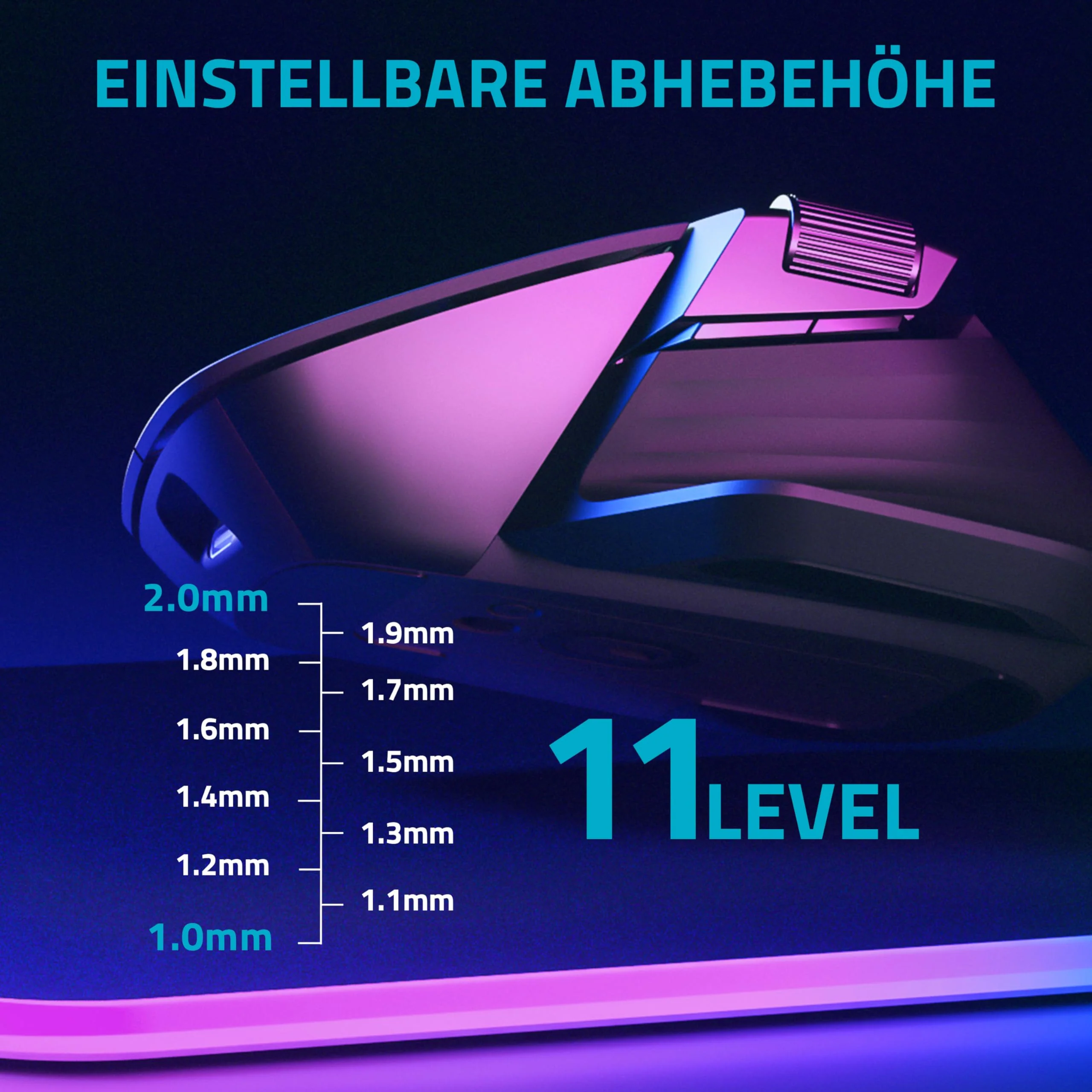 Rapoo VT0PRO kabellose 2,4 GHz High-Performance Gaming-Maus mit 26000 DPI optischem Sensor, 50 G Beschleunigung, 650 IPS, bis zu 160h Akkulaufzeit, PC/Mac - Schwarz - Image 7