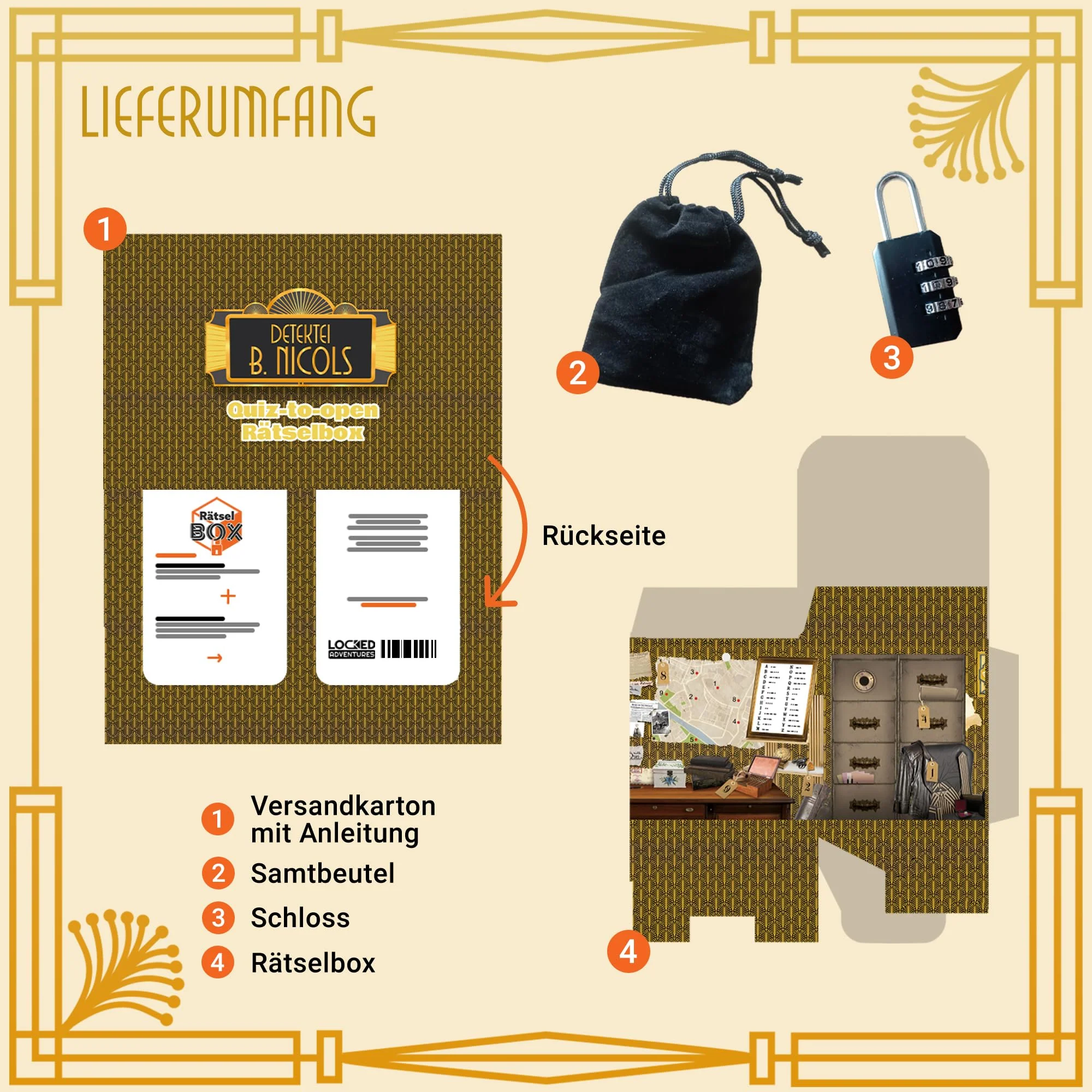 Rätselbox – Geschenkbox als Escape Room – Detektiv-Abenteuer für Zuhause – Geschenkidee als Rätsel – Perfekt für Rätselliebhaber, Gutscheine, Geldgeschenke & mehr - Image 3