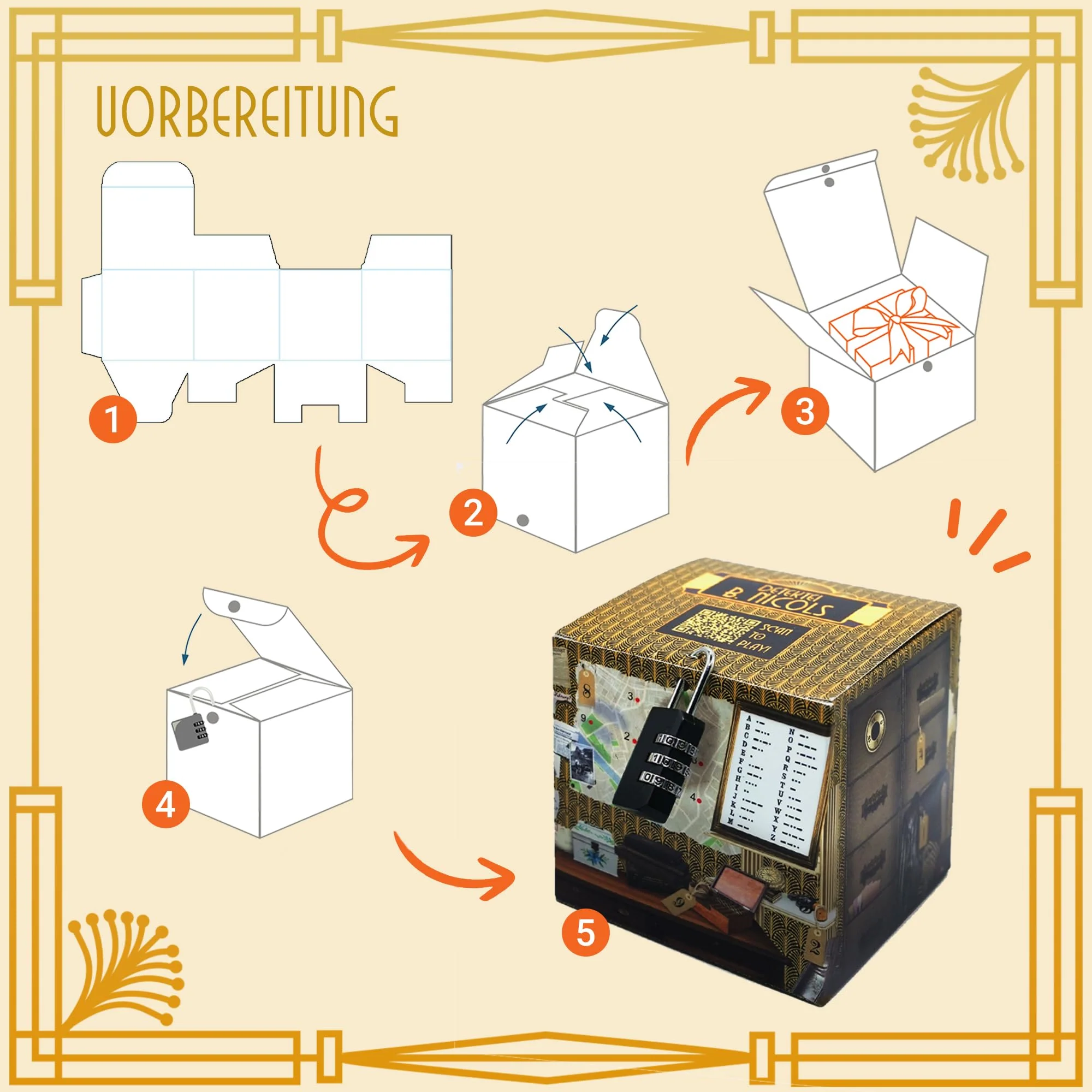 Rätselbox – Geschenkbox als Escape Room – Detektiv-Abenteuer für Zuhause – Geschenkidee als Rätsel – Perfekt für Rätselliebhaber, Gutscheine, Geldgeschenke & mehr - Image 4
