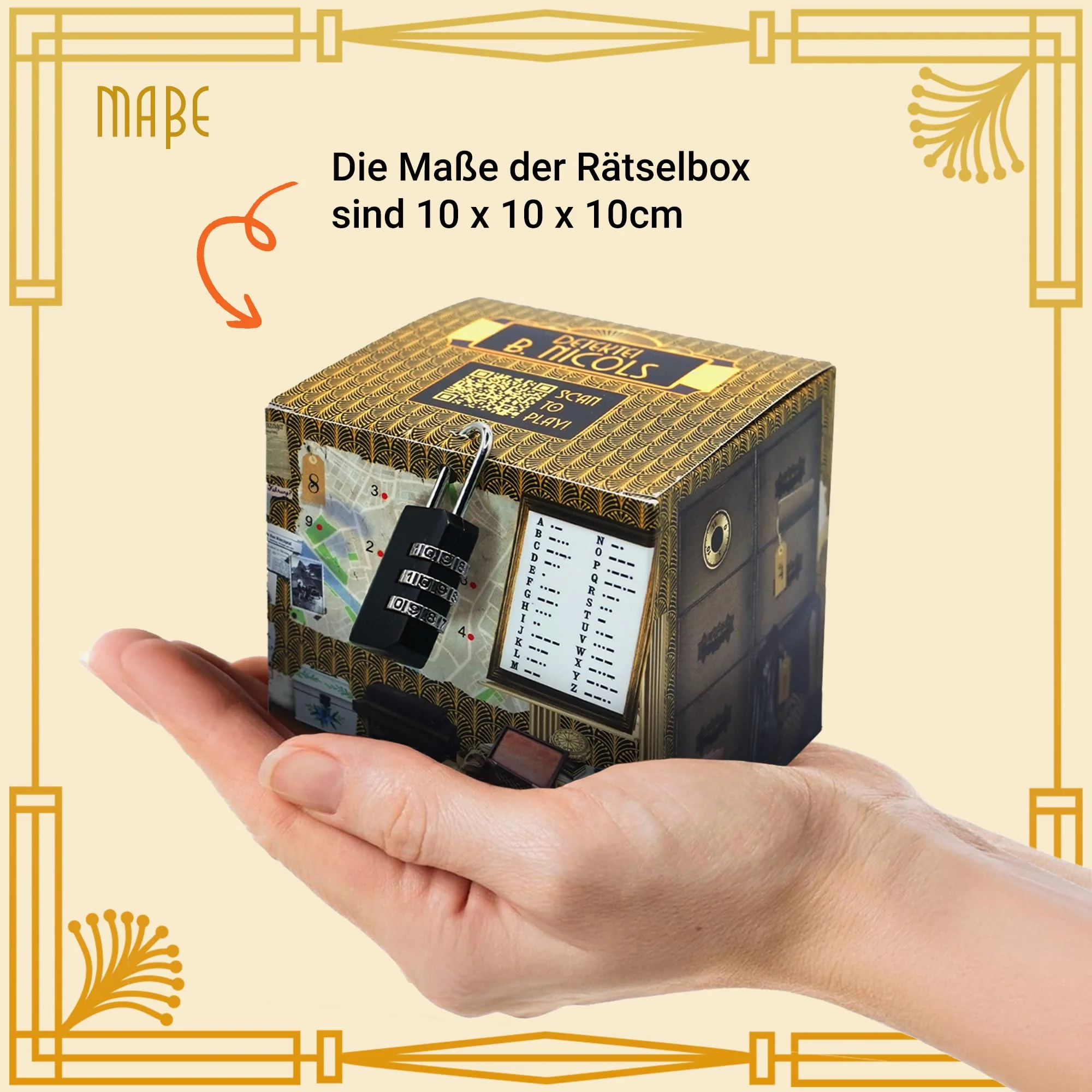 Rätselbox – Geschenkbox als Escape Room – Detektiv-Abenteuer für Zuhause – Geschenkidee als Rätsel – Perfekt für Rätselliebhaber, Gutscheine, Geldgeschenke & mehr - Image 6