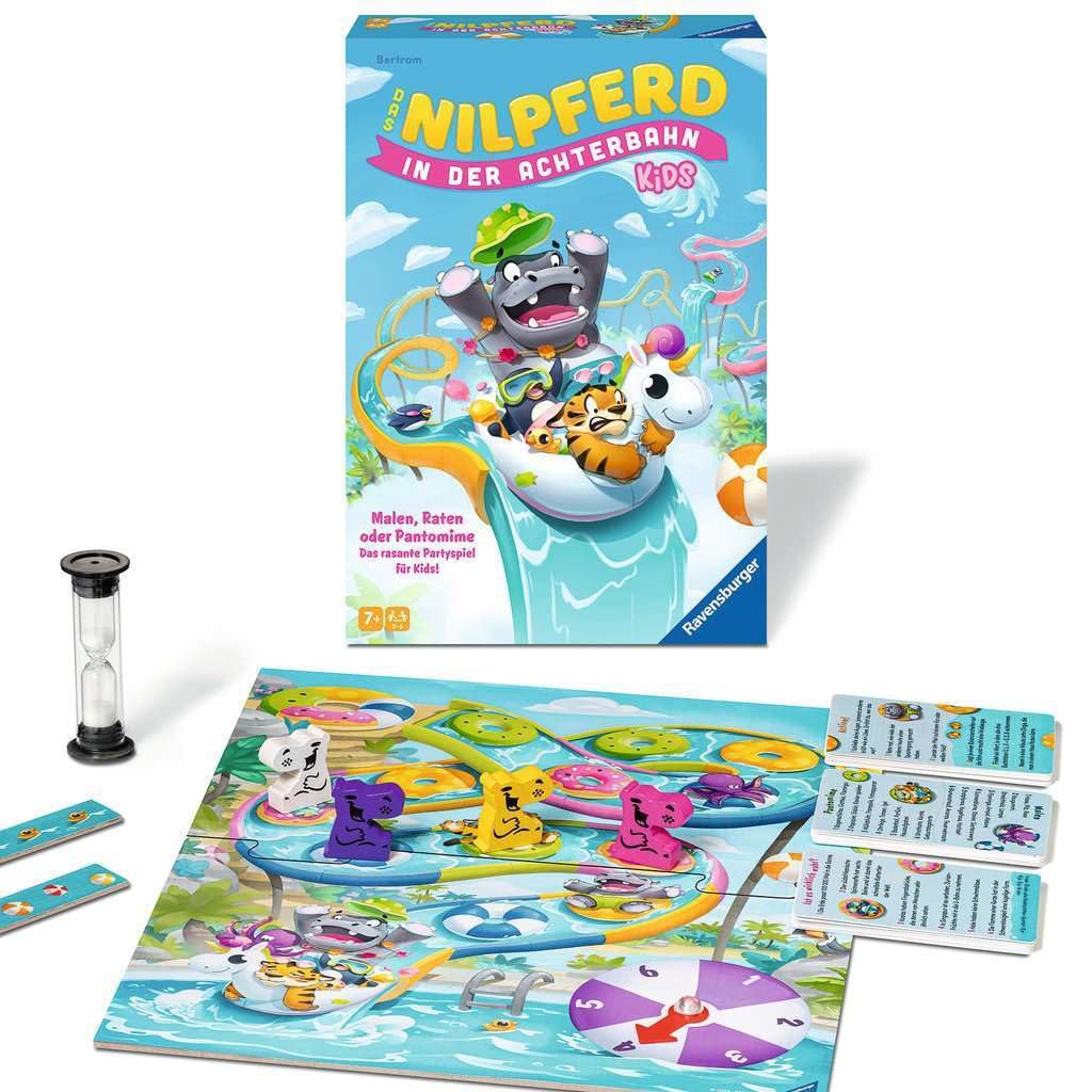 Ravensburger 22361 - Das Nilpferd in der Achterbahn Kids - Gesellschaftsspiel für Kinder und Familien ab 7 Jahren, für 3-6 Spieler - Partyspiel, Silvesterspiel, Kinderspiel - Image 2