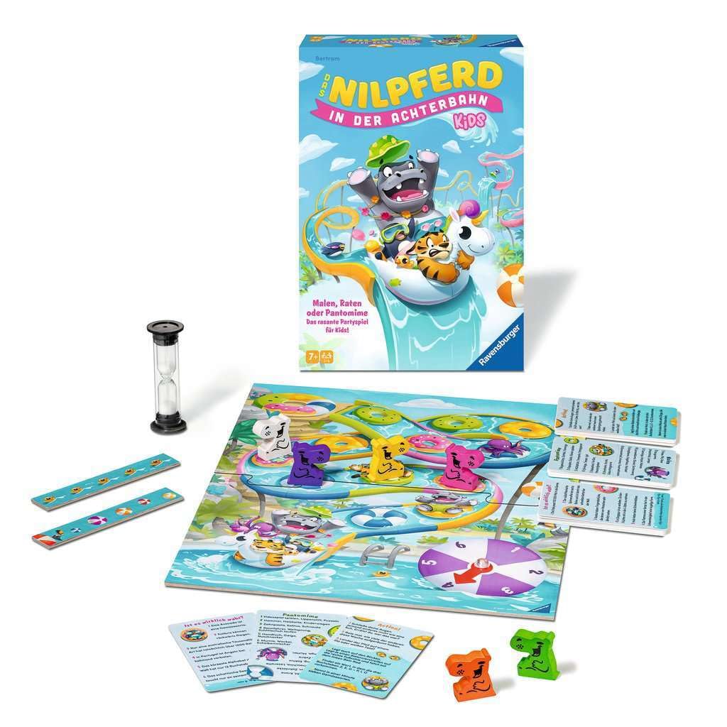 Ravensburger 22361 - Das Nilpferd in der Achterbahn Kids - Gesellschaftsspiel für Kinder und Familien ab 7 Jahren, für 3-6 Spieler - Partyspiel, Silvesterspiel, Kinderspiel - Image 3