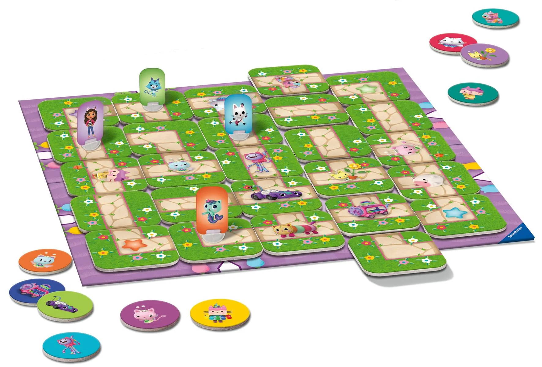 Ravensburger 22648 Gabby's Dollhouse Junior Labyrinth - Brettspiel-Klassiker als Junior Version für Fans der beliebten Serie, Gesellschaftsspiel für 2 bis 4 Spieler ab 4 Jahren - Image 5