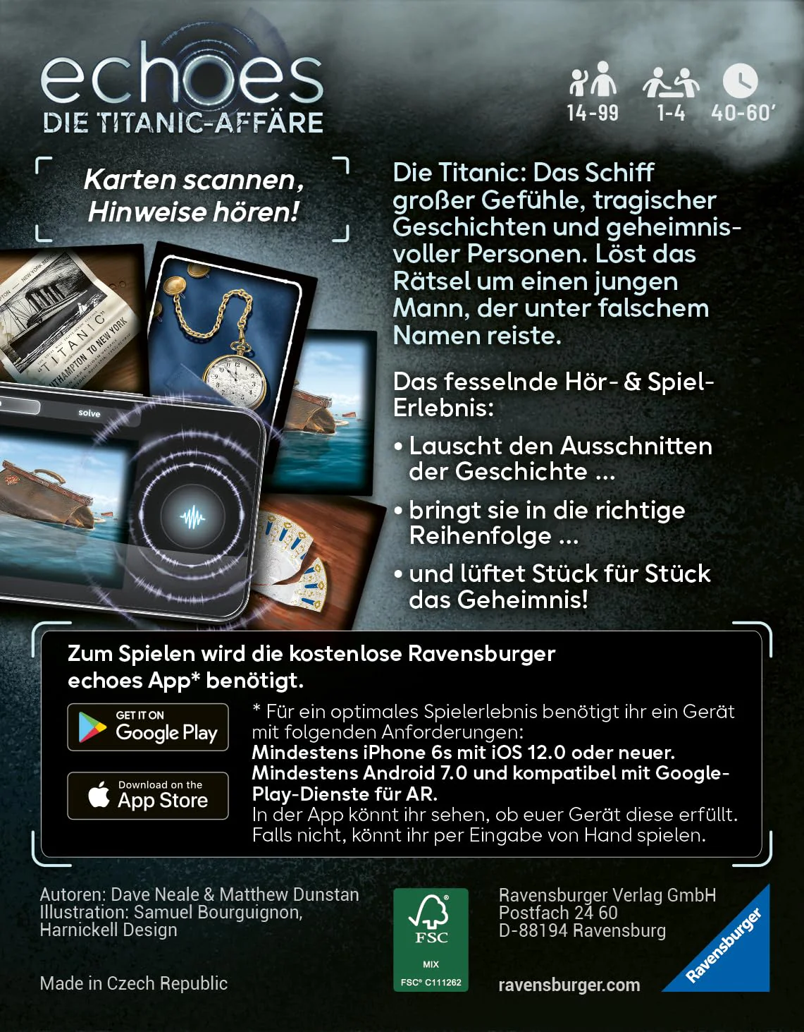 Ravensburger 24698 Echoes Die Titanic-Affäre - Audio Mystery Spiel ab 14 Jahren, Erlebnis-Spiel - Image 2
