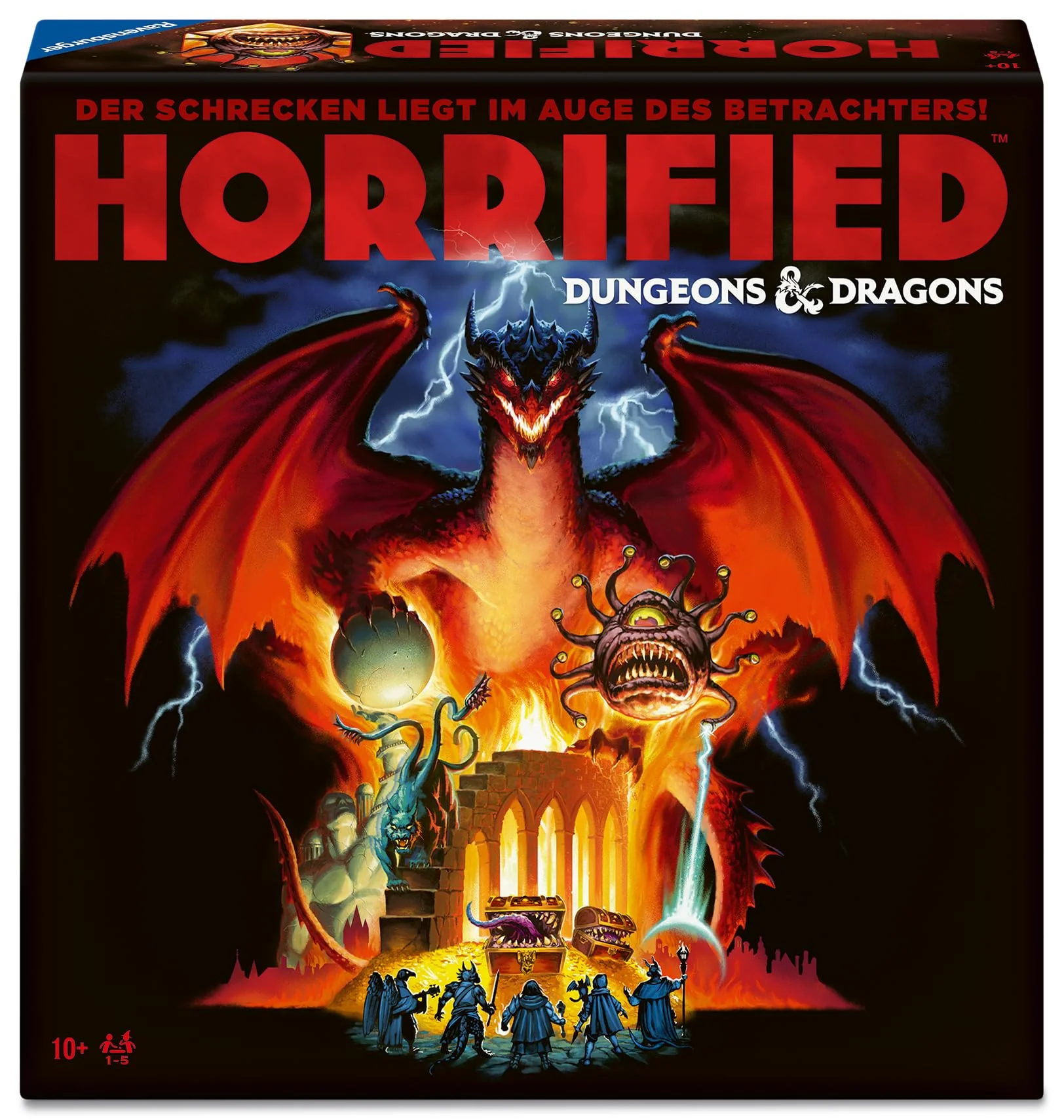 Ravensburger 24755 - Horrified Dungeons & Dragons - Kooperatives Brettspiel für alle ab 10 Jahren, für Spieleabende mit Freunden oder Familie, für 1-5 Horrified und D&D Fans, deutsche Ausgabe