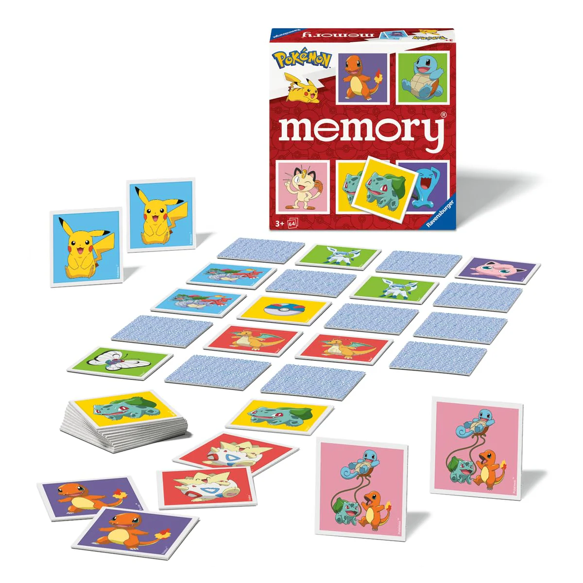 Ravensburger 24853 Memory® Pokémon - Das weltbekannte Gedächtnisspiel mit 32 Kartenpaaren, für 2-8 Pokémon-Fans ab 3 Jahren - Image 3
