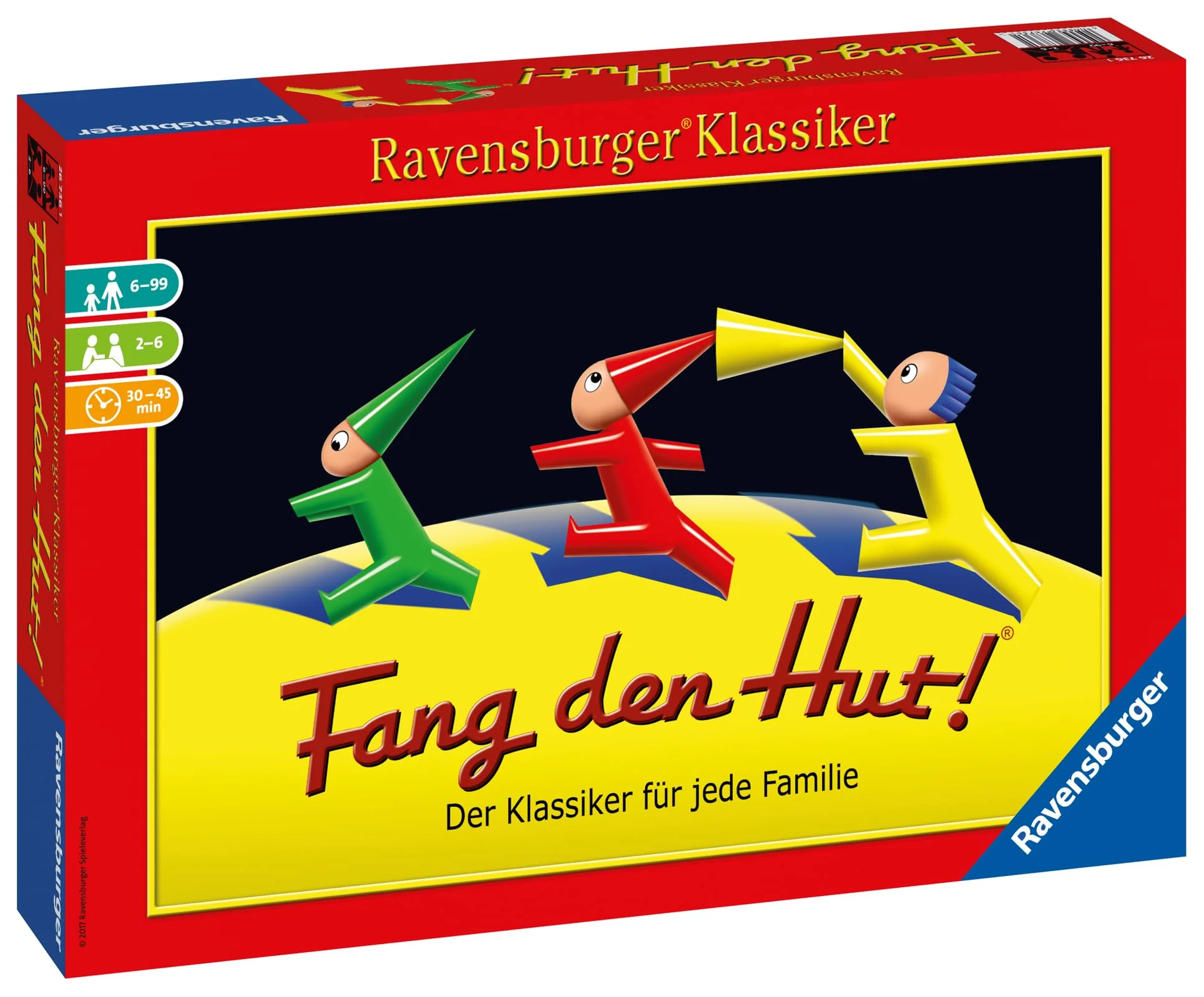 Ravensburger 26736 - Fang den Hut - Hütchenspiel für 2-6 Spieler, Familienspiel ab 6 Jahren, Ravensburger Klassiker - Image 2