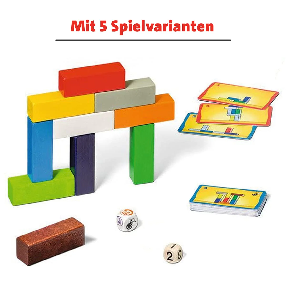Ravensburger 26750 - Make 'n' Break - Gesellschaftsspiel für die ganze Familie mit Bausteinen, Spiel für Erwachsene und Kinder ab 8 Jahren, für 2-5 Spieler - mit 160 neuen Aufgaben - Image 3