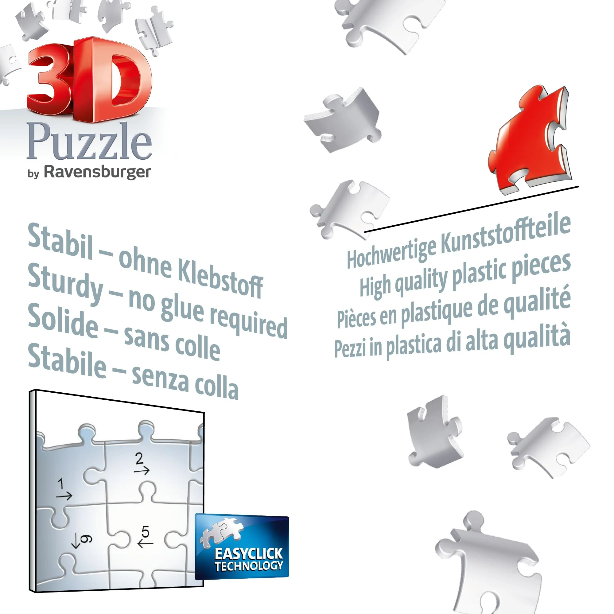 Ravensburger 3D Puzzle 11574 - Puzzle-Ball Stitch - Puzzleball mit ansteckbaren Ohren - für kleine und große Stitch und Disney Fans ab 6 Jahren - Image 2