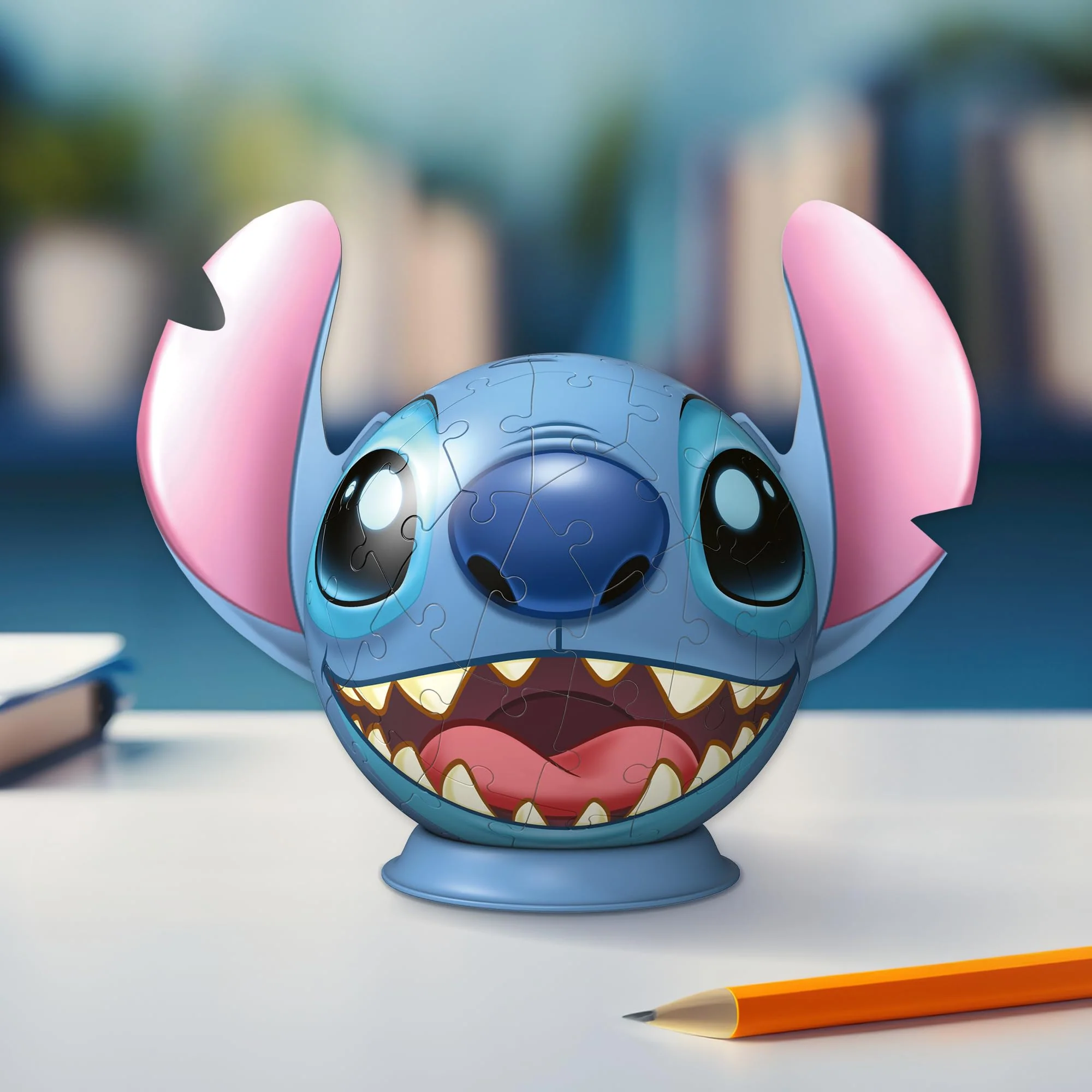 Ravensburger 3D Puzzle 11574 - Puzzle-Ball Stitch - Puzzleball mit ansteckbaren Ohren - für kleine und große Stitch und Disney Fans ab 6 Jahren - Image 3