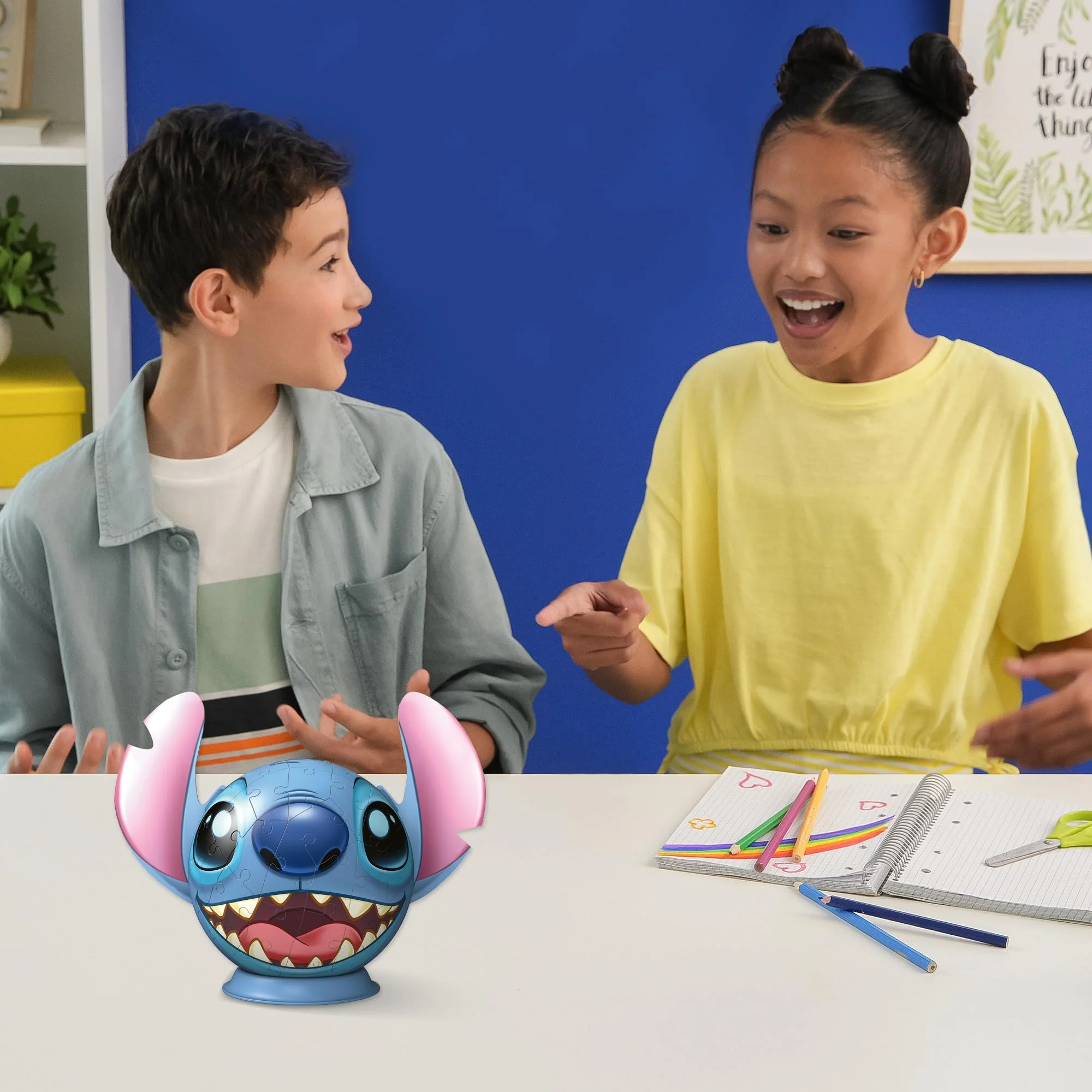 Ravensburger 3D Puzzle 11574 - Puzzle-Ball Stitch - Puzzleball mit ansteckbaren Ohren - für kleine und große Stitch und Disney Fans ab 6 Jahren - Image 6