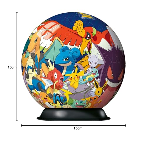 Ravensburger 3D Puzzle 11785 - Puzzle-Ball Pokémon - Puzzleball aus dreidimensionalen Puzzleteilen - für große und kleine Pokémon Fans ab 6 Jahren - Image 2