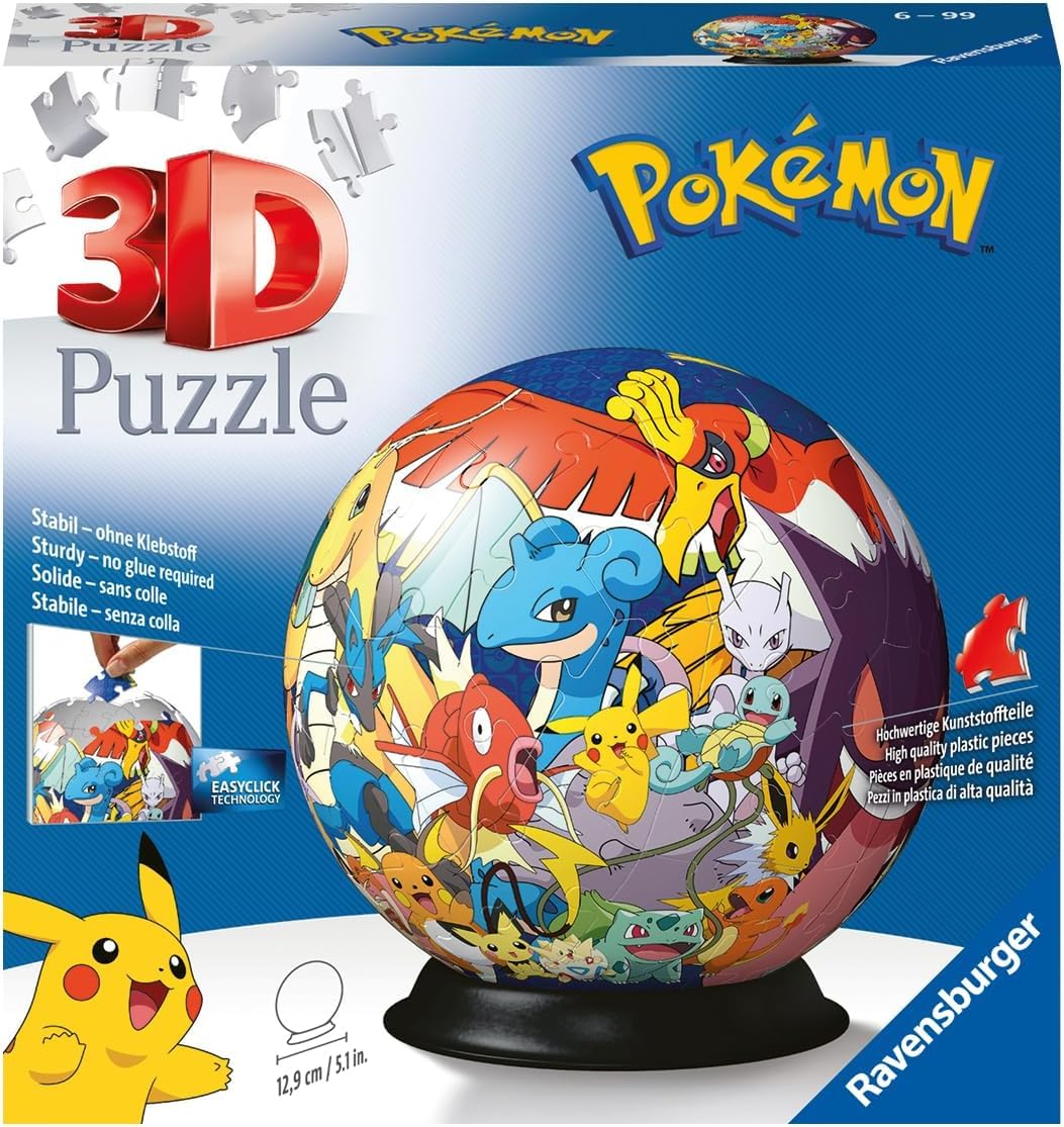 Ravensburger 3D Puzzle 11785 - Puzzle-Ball Pokémon - Puzzleball aus dreidimensionalen Puzzleteilen - für große und kleine Pokémon Fans ab 6 Jahren - Image 4