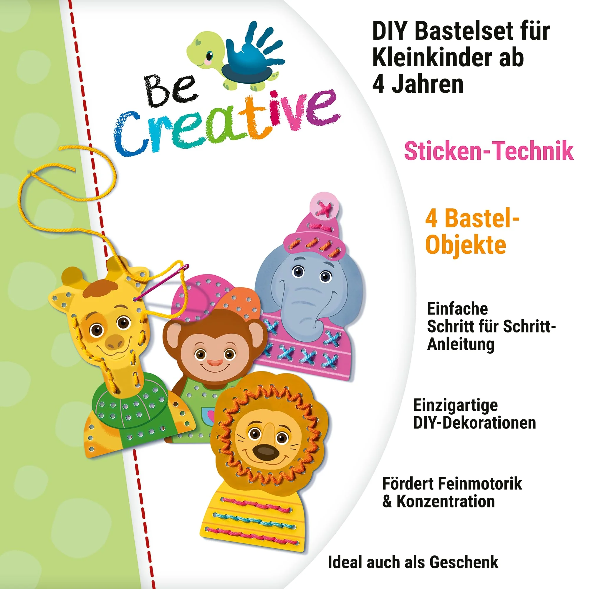 Ravensburger BeCreative Erstes Sticken - Bastelset für Kinder ab 4 Jahren, Erstes Sticken für Mädchen und Jungen - 25536 - Geburtstagsgeschenke, Deko selber basteln - Image 7