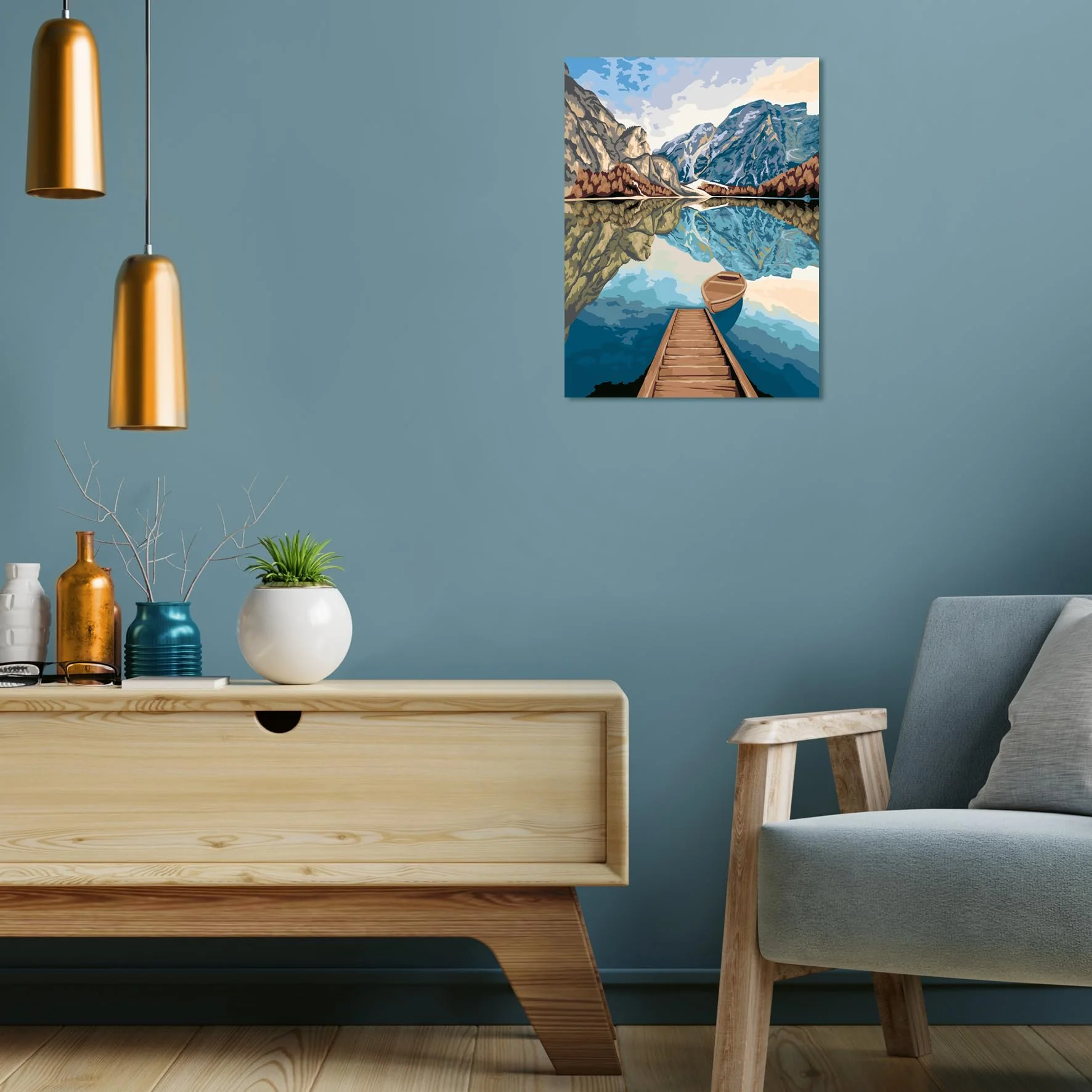 Ravensburger CreArt 23612 - Seeblick - Malen nach Zahlen Erwachsene, DIY Malset mit Pinsel und Acrylfarben, Geschenk für Frauen und Männer, Malen für Erwachsene - Image 5