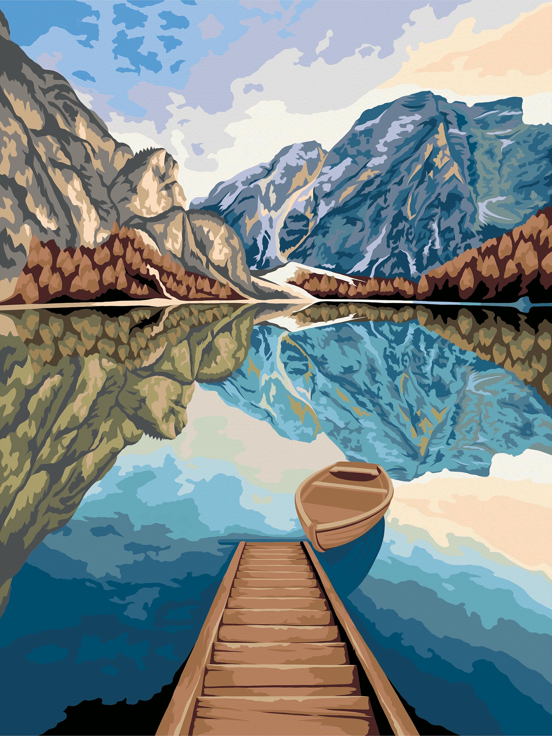 Ravensburger CreArt 23612 - Seeblick - Malen nach Zahlen Erwachsene, DIY Malset mit Pinsel und Acrylfarben, Geschenk für Frauen und Männer, Malen für Erwachsene - Image 7