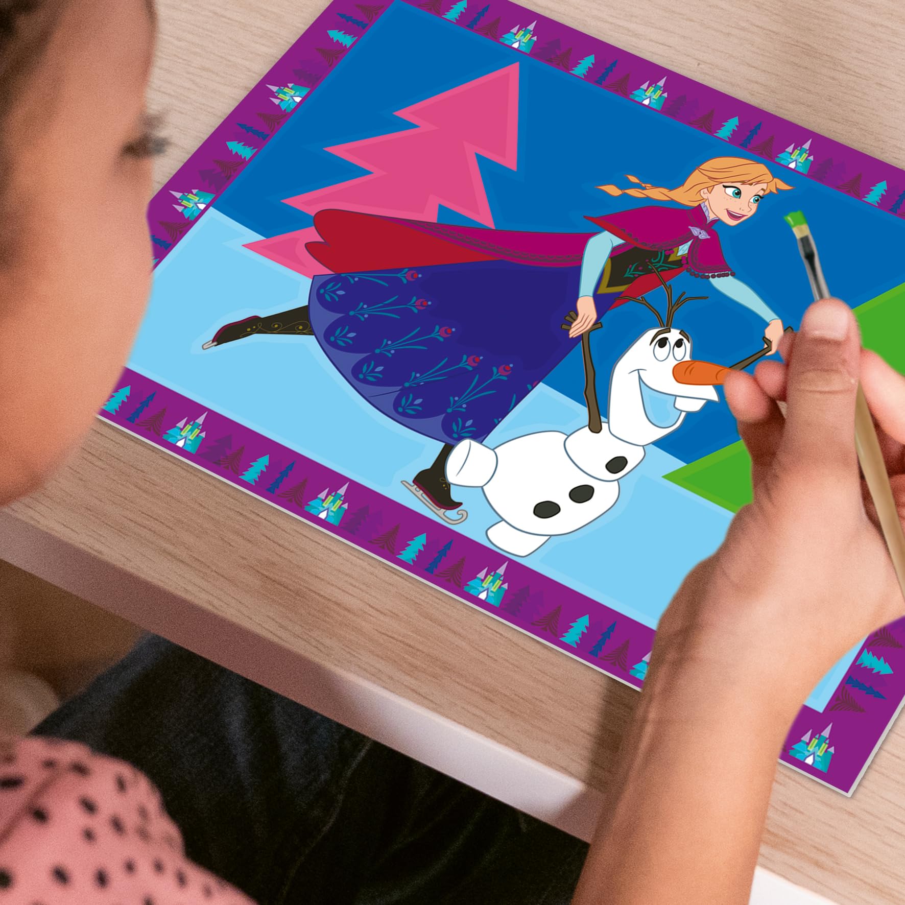 Ravensburger CreArt 27771 - Eiskönigin - Malen nach Zahlen Disney Frozen für Kinder ab 5 Jahre, Malset mit Rahmen, Pinsel und Acrylfarben, Geschenk für Mädchen und Jungen - Image 2