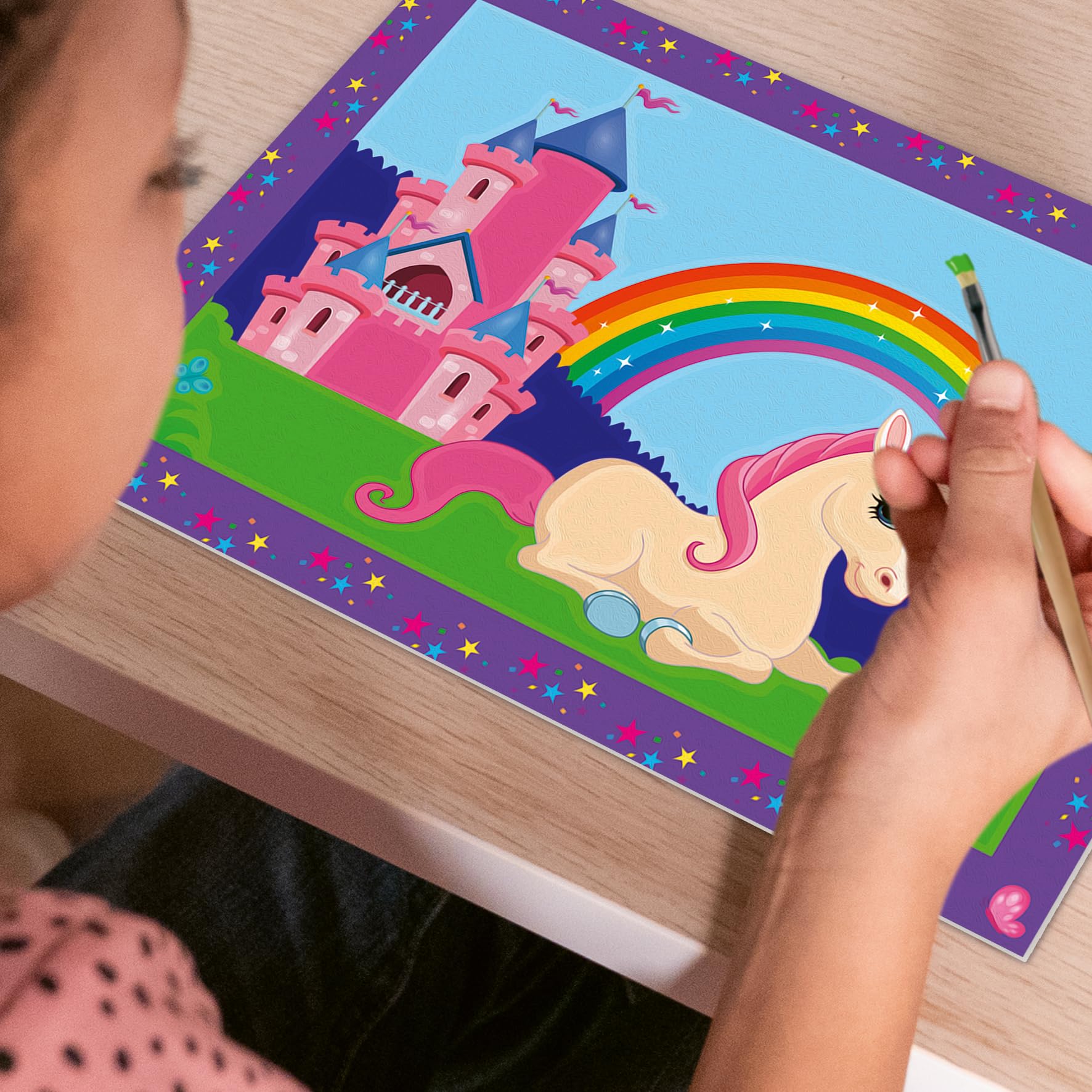 Ravensburger CreArt 27774 - Bunte Einhornwelt - Malen nach Zahlen Einhörner für Kinder ab 5 Jahre, Malset mit Rahmen, Pinsel und Acrylfarben, Geschenk für Mädchen und Jungen - Image 2