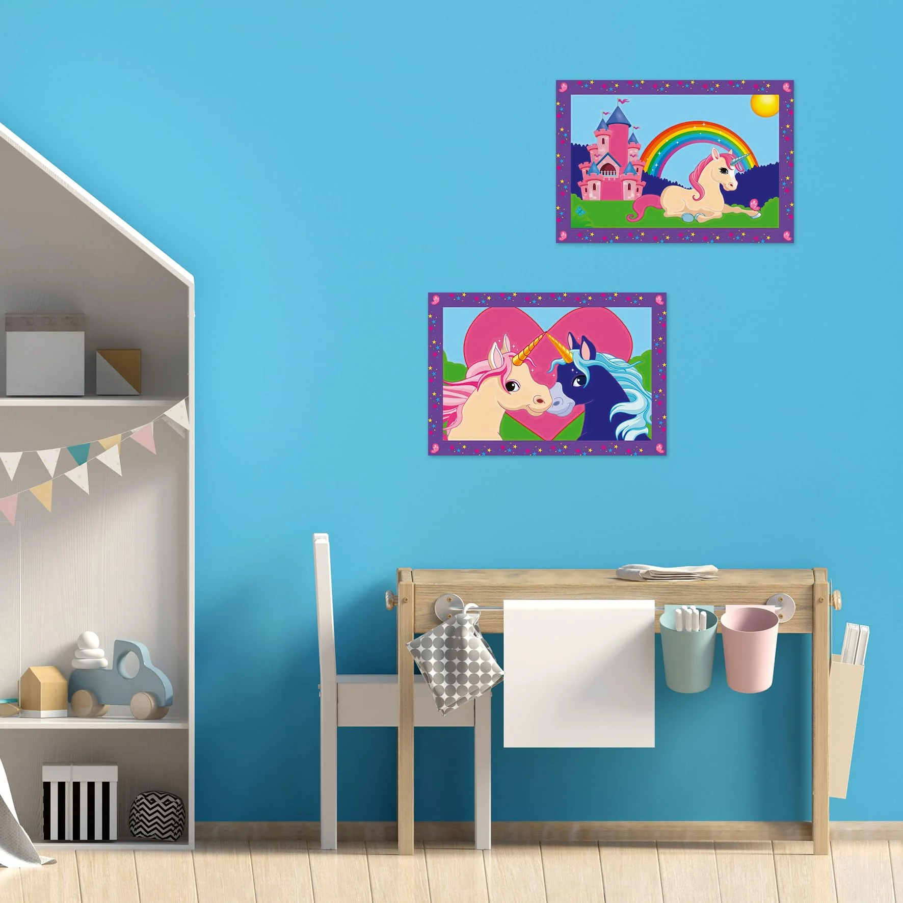Ravensburger CreArt 27774 - Bunte Einhornwelt - Malen nach Zahlen Einhörner für Kinder ab 5 Jahre, Malset mit Rahmen, Pinsel und Acrylfarben, Geschenk für Mädchen und Jungen - Image 4