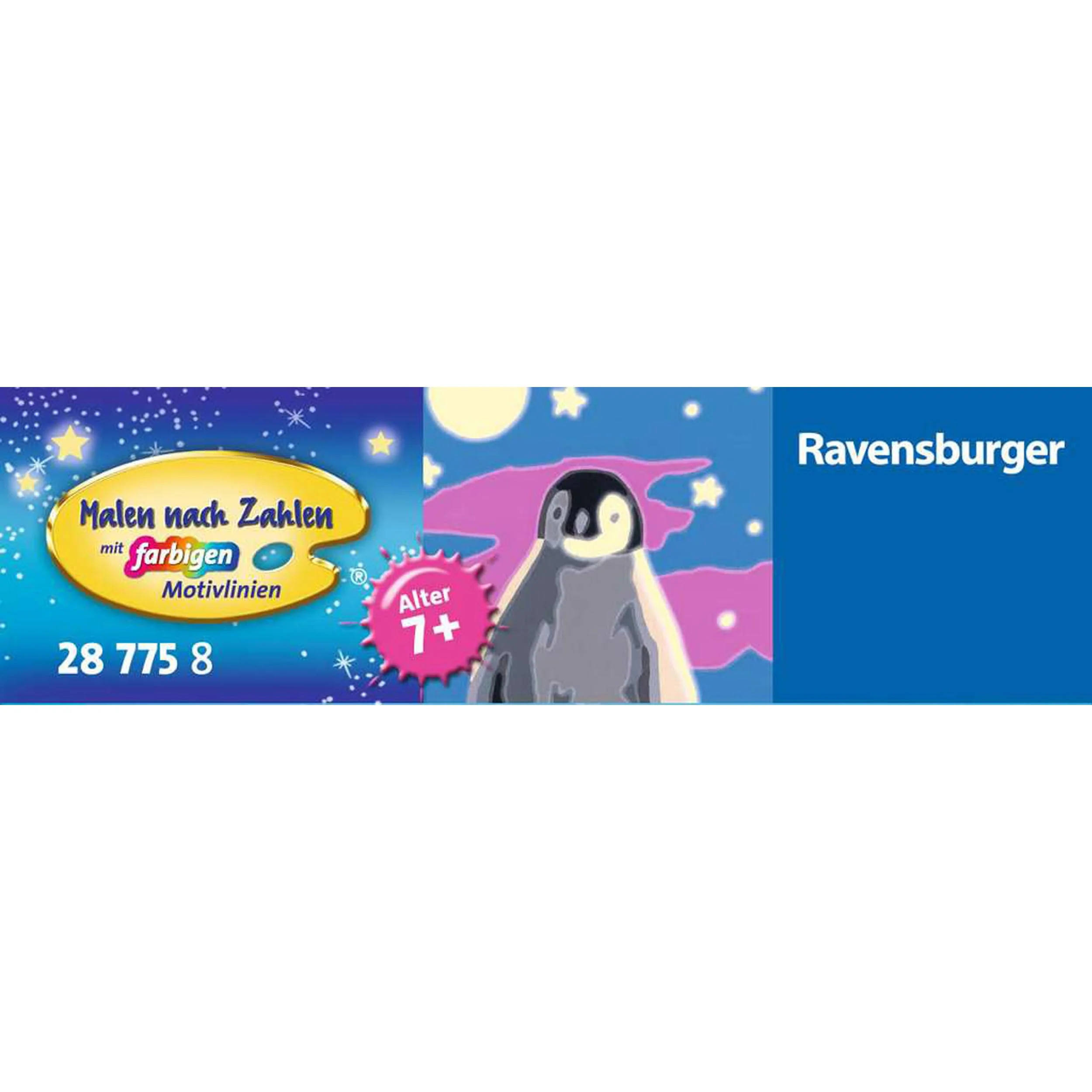 Ravensburger CreArt 28775 - Kleiner Pinguin - Malen nach Zahlen ab 7 Jahre, Malset mit Rahmen, Pinsel und Acrylfarben, Geschenk für Mädchen und Jungen, Leuchtet im Dunkeln - Image 4