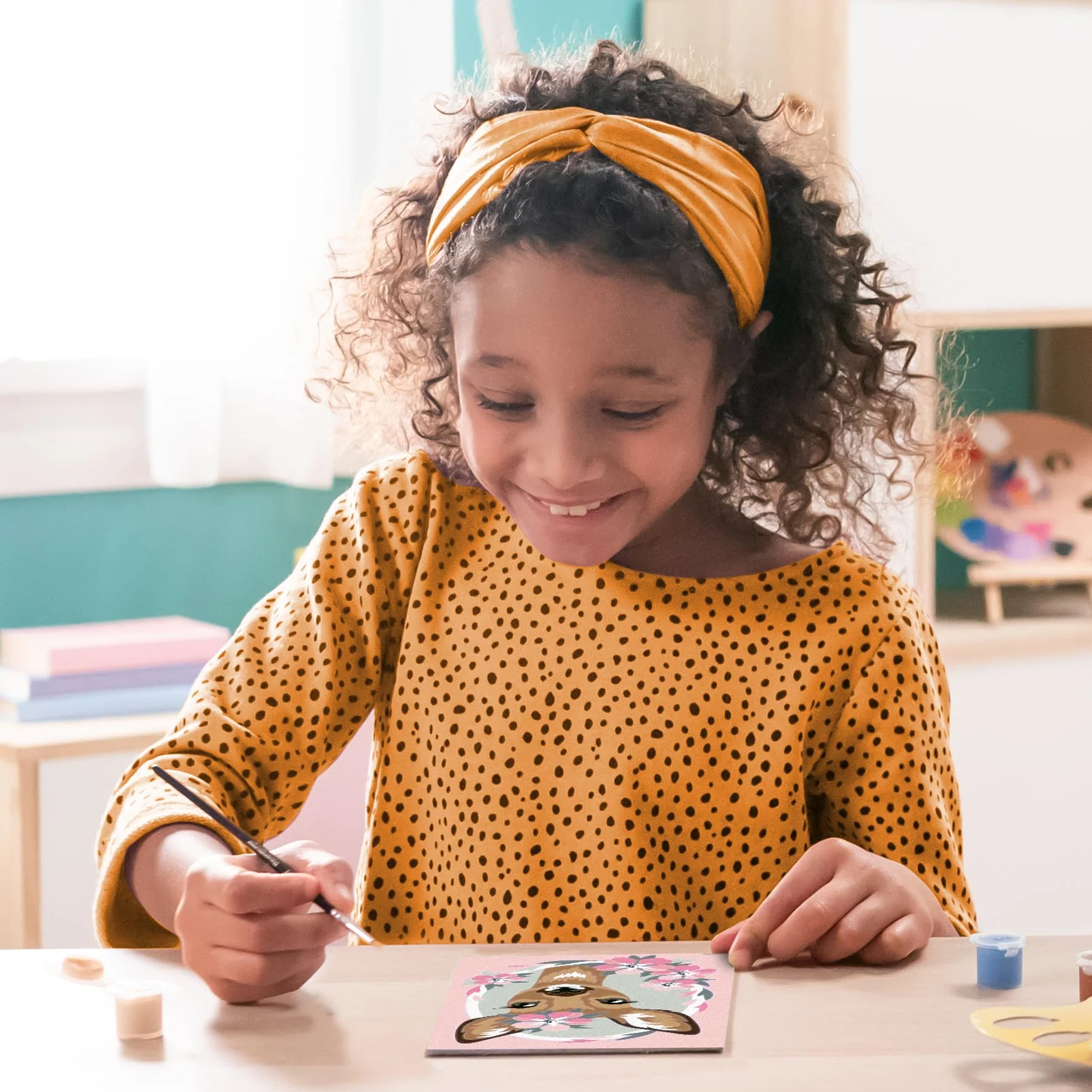Ravensburger CreArt 28983 - Süßes REH - Malen nach Zahlen für Kinder ab 7 Jahre, Malset mit Rahmen, Pinsel und Acrylfarben, Geschenk für Mädchen und Jungen, mit Glitzer - Image 7