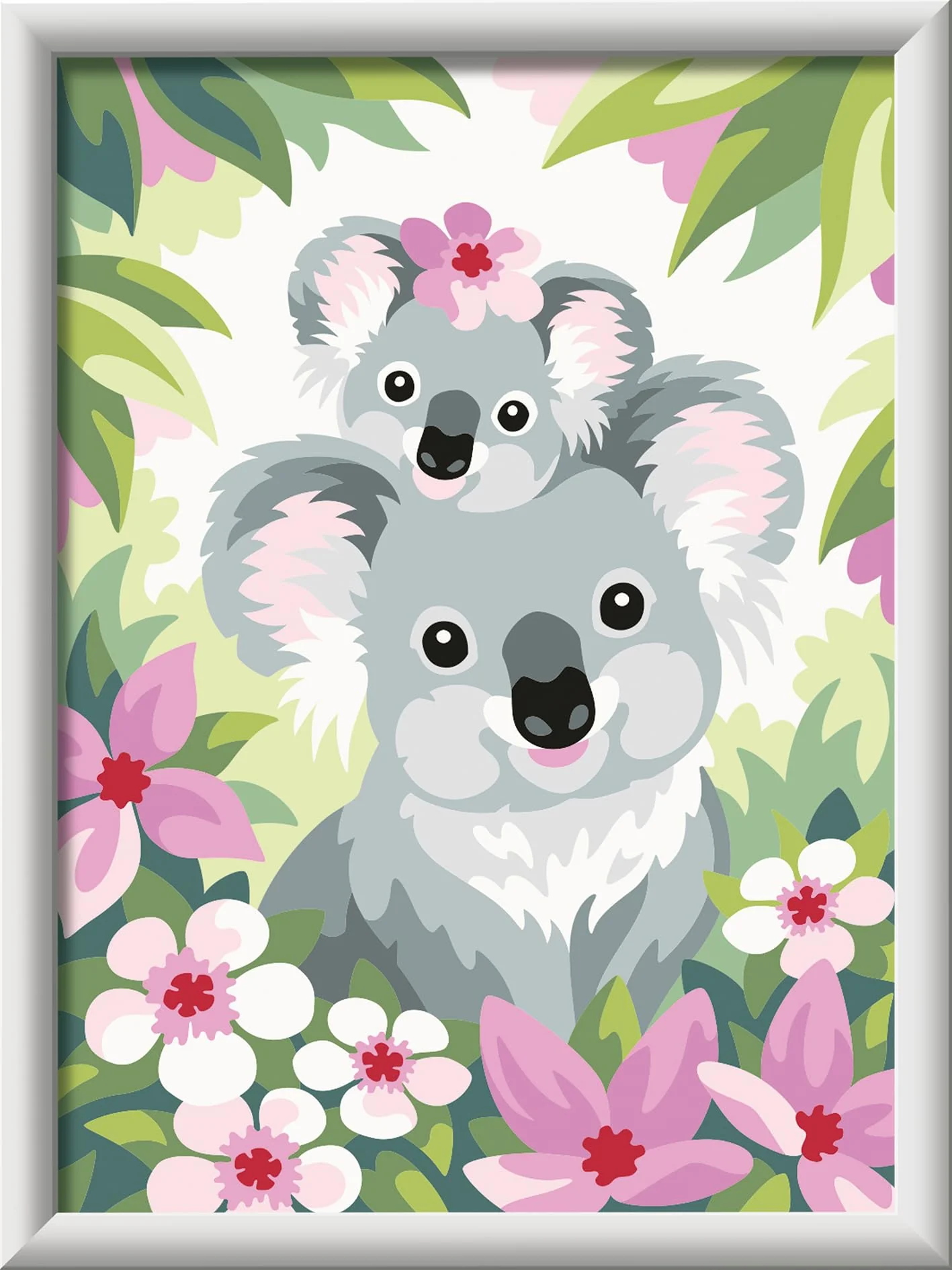 Ravensburger CreArt 28984 - Süße Koalas - Malen nach Zahlen für Kinder ab 9 Jahre, Malset mit Rahmen, Pinsel und Acrylfarben, Geschenk für Mädchen und Jungen